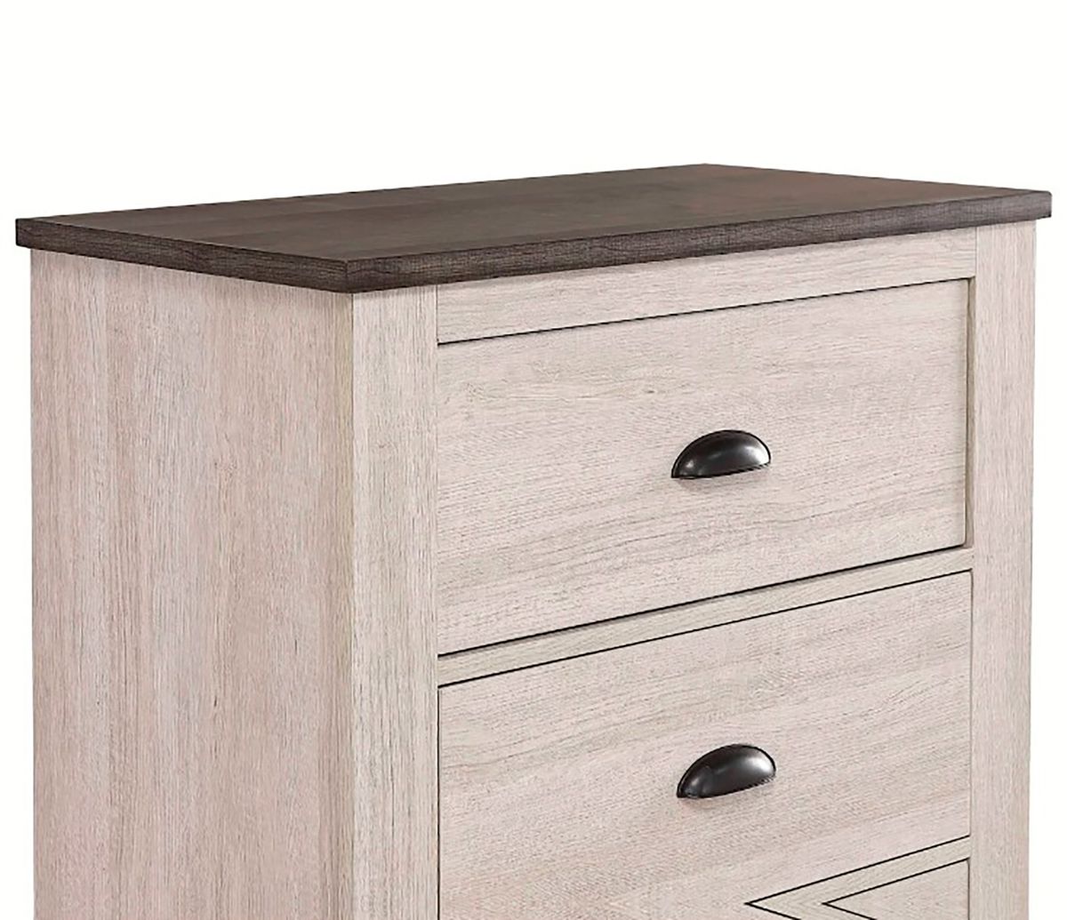 Crown Mark Furniture Coralee 5 Drawer Chest in White - Ideal Furniture (Fresno,CA)