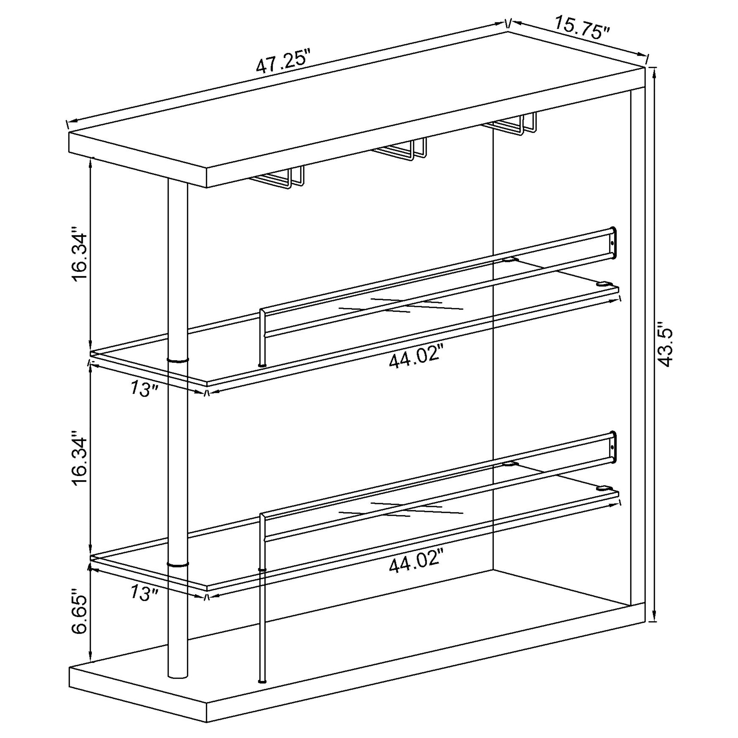 Prescott Bar Shelf - Ideal Furniture (Fresno,CA)