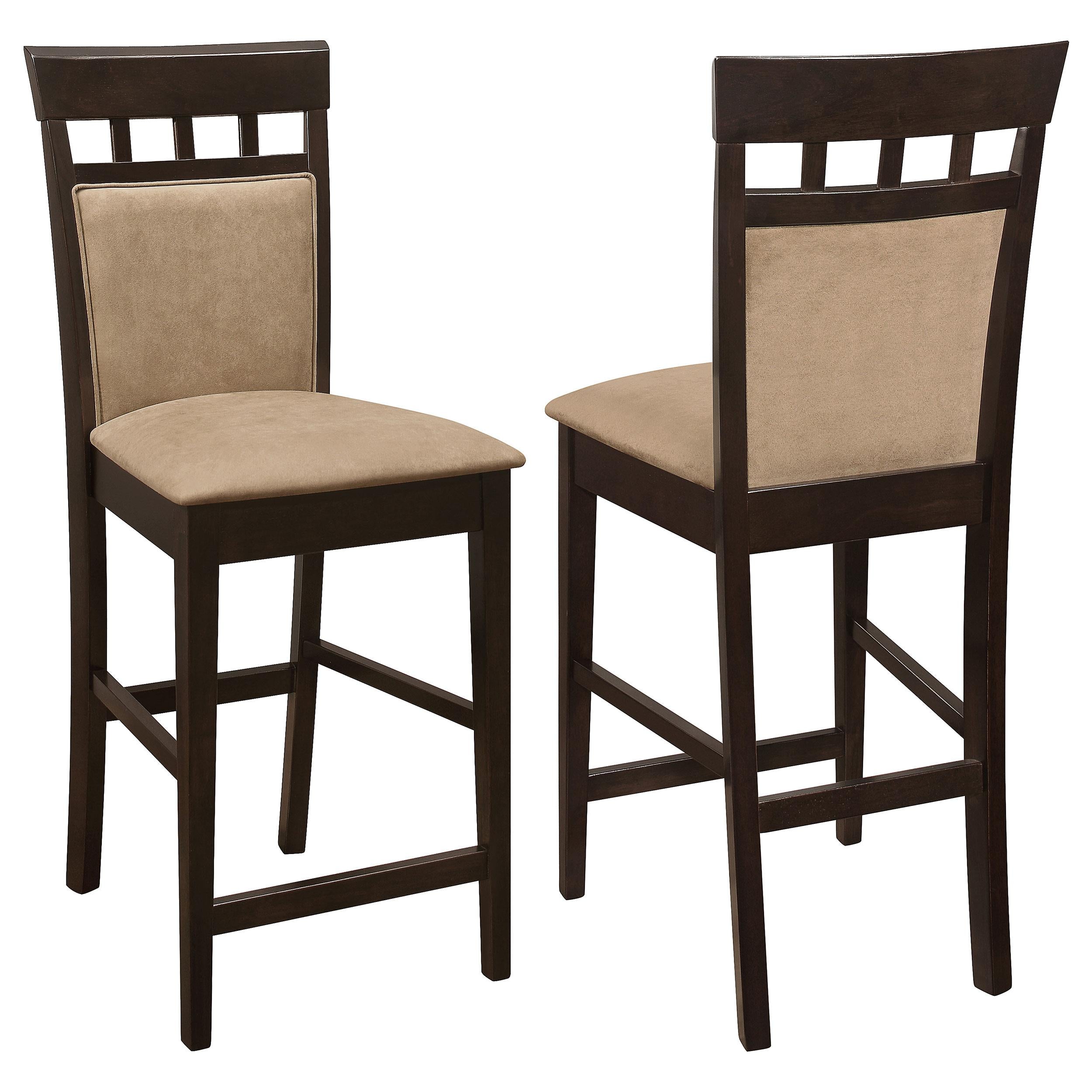 Gabriel Upholstered Counter Height Stools Cappuccino and Beige (Set of 2) - Ideal Furniture (Fresno,CA)
