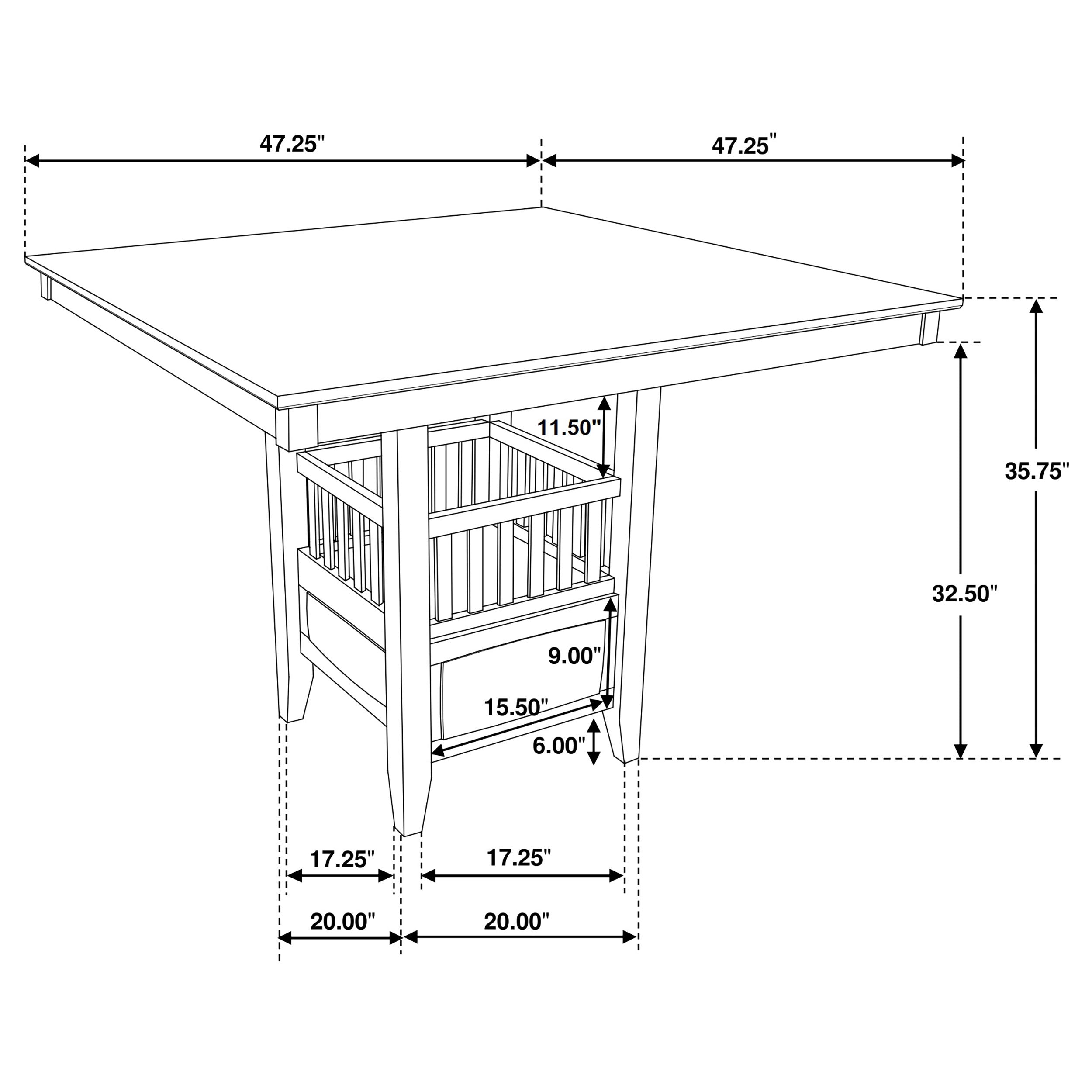 Jaden Counter Height Dining Table - Ideal Furniture (Fresno,CA)