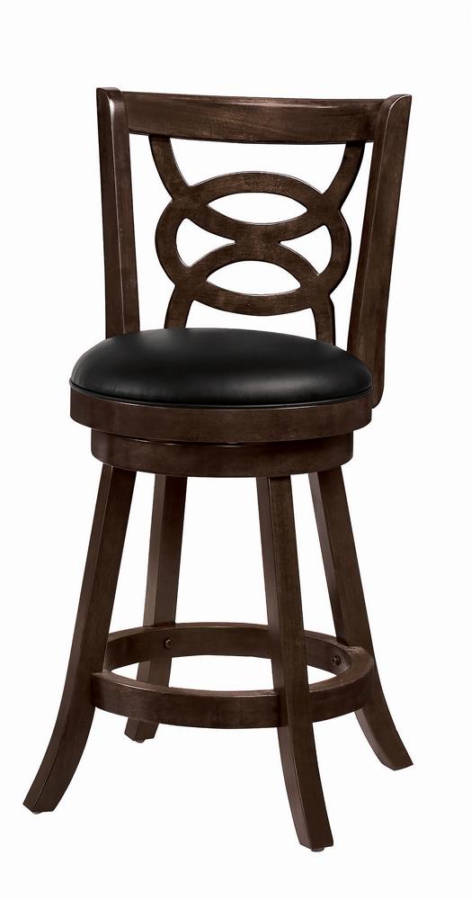 Calecita Swivel Counter Height Stools with Upholstered Seat Cappuccino (Set of 2) - Ideal Furniture (Fresno,CA)