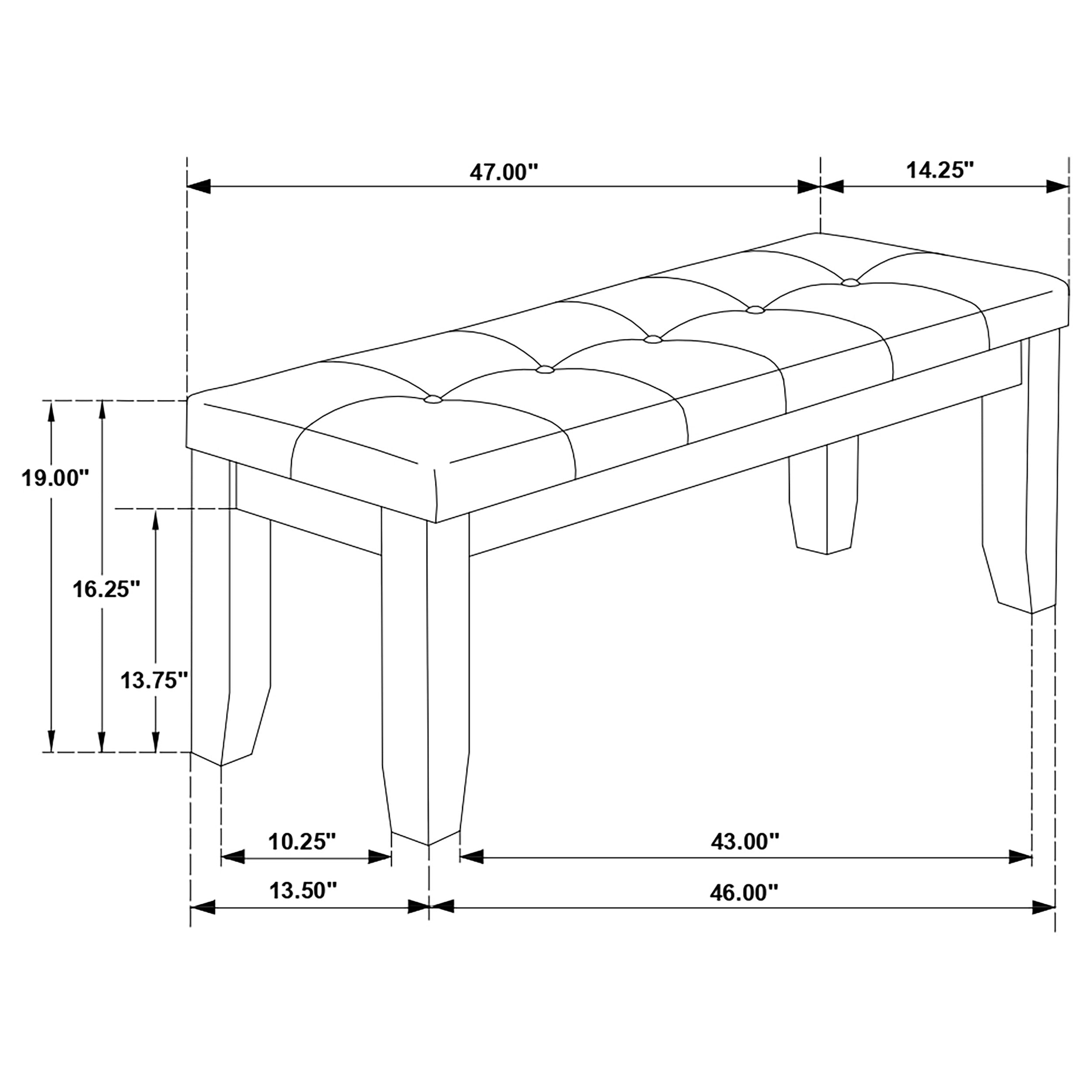 Dalila Dining Bench - Ideal Furniture (Fresno,CA)