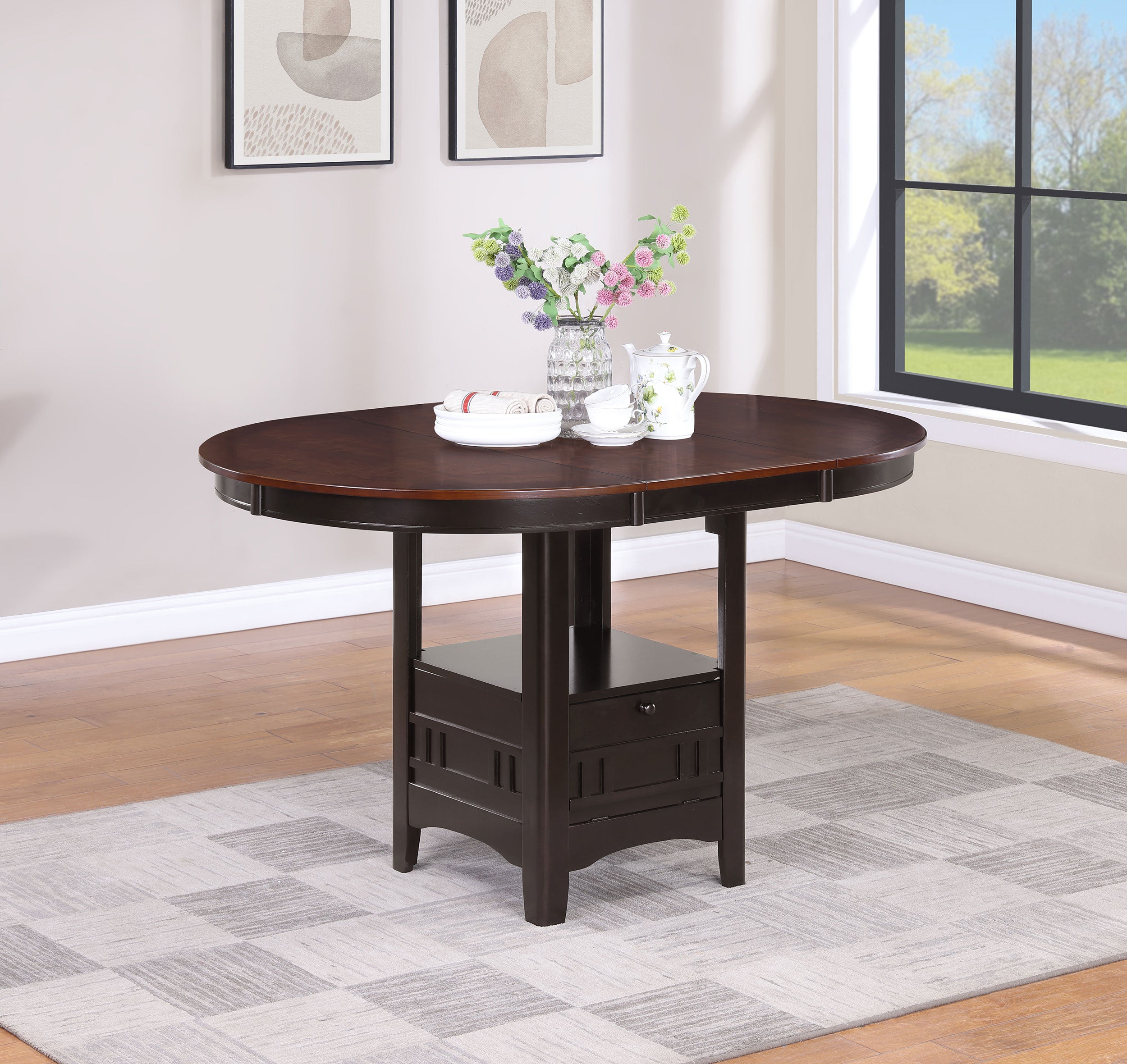 Lavon Counter Height Extension Dining Table - Ideal Furniture (Fresno,CA)