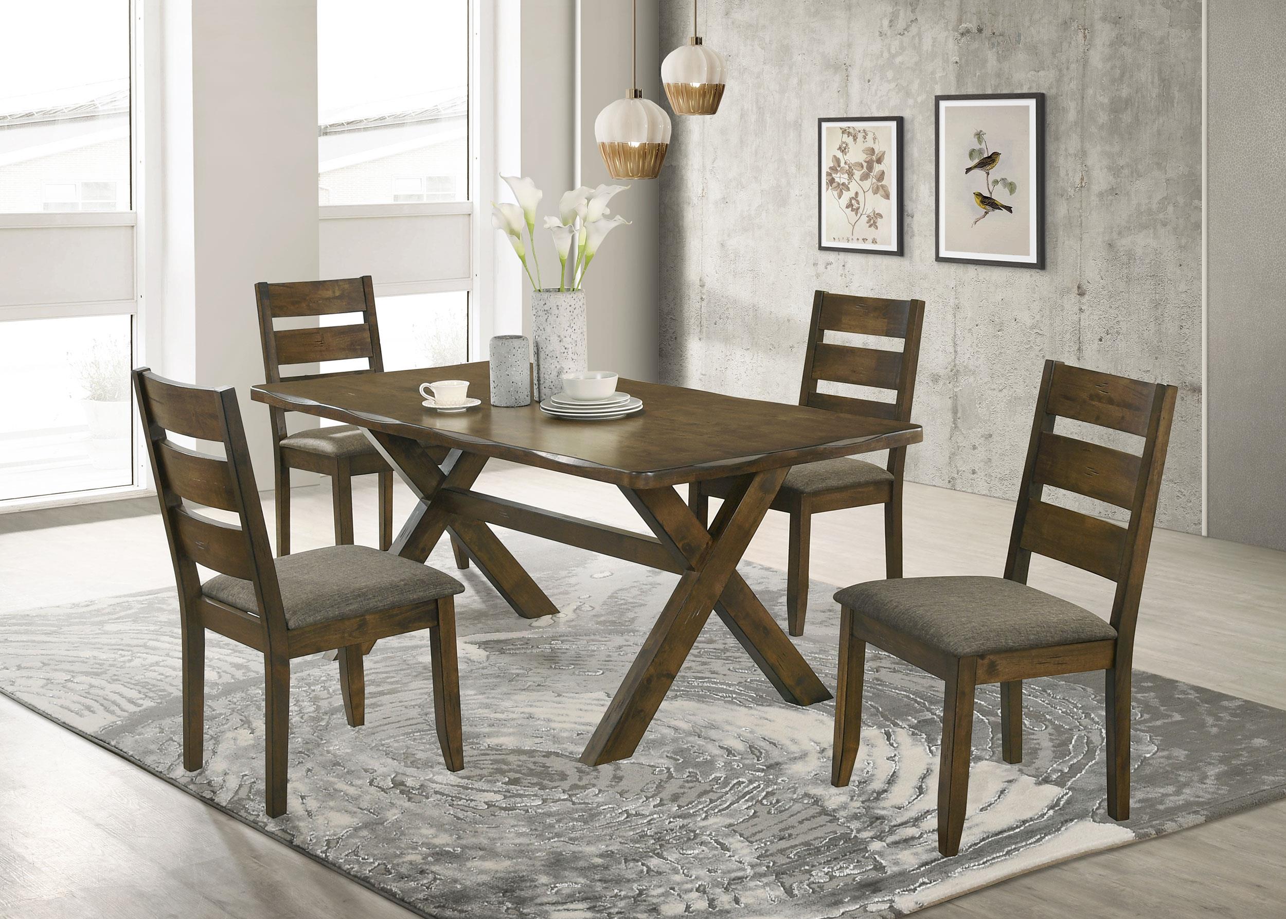 Alston Dining Room Set Knotty Nutmeg and Grey - Ideal Furniture (Fresno,CA)