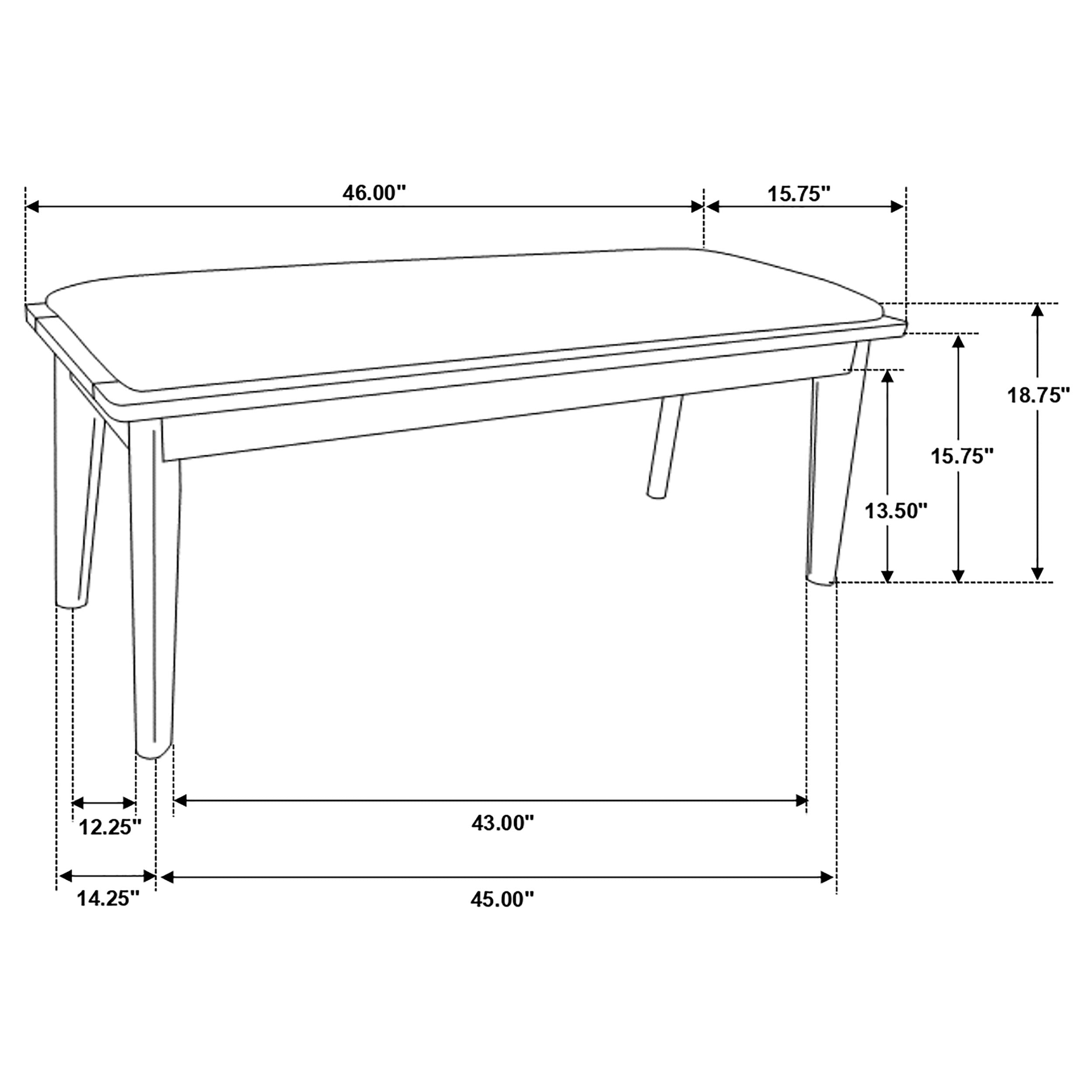 Alfredo Dining Bench - Ideal Furniture (Fresno,CA)