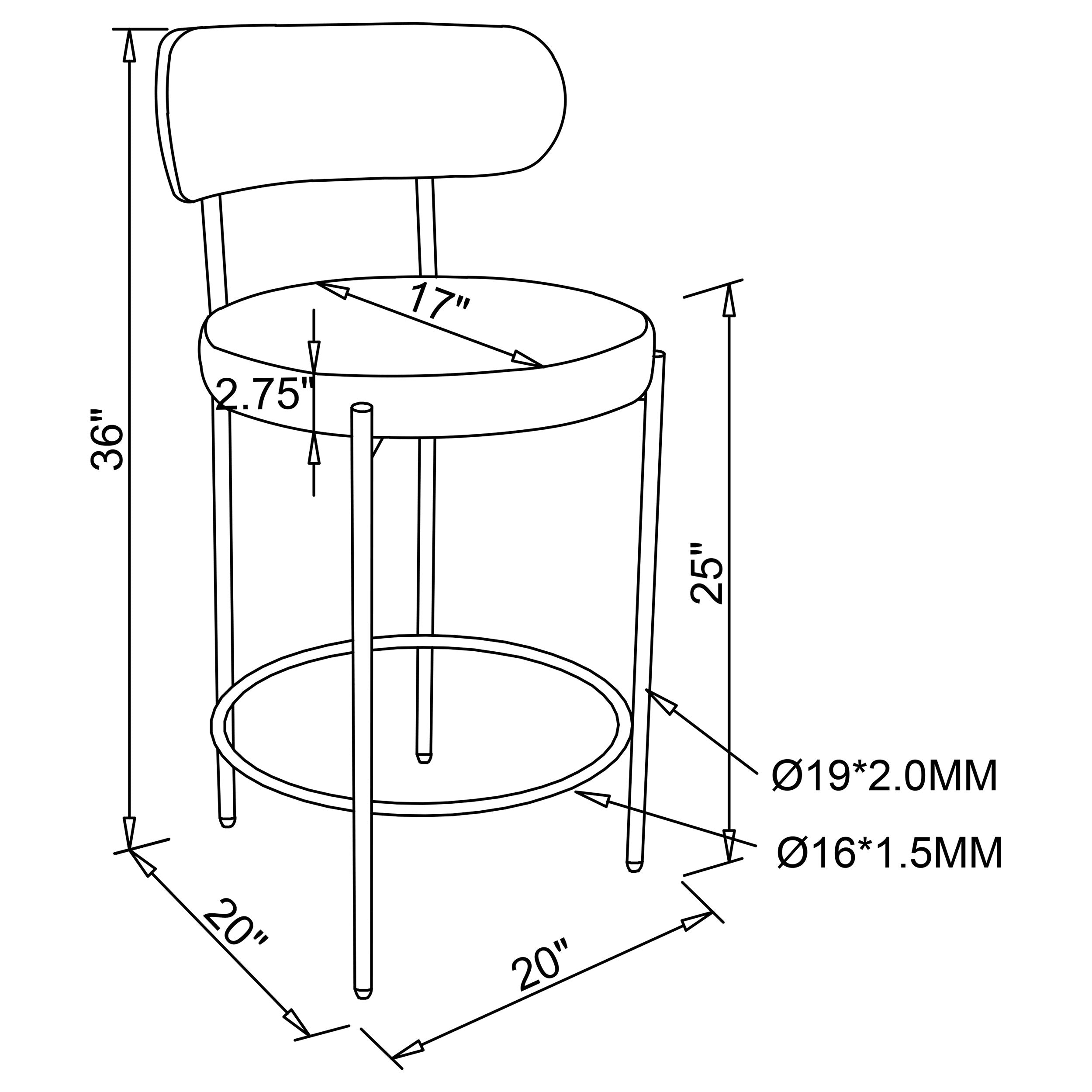 Viola Counter Chair - Ideal Furniture (Fresno,CA)