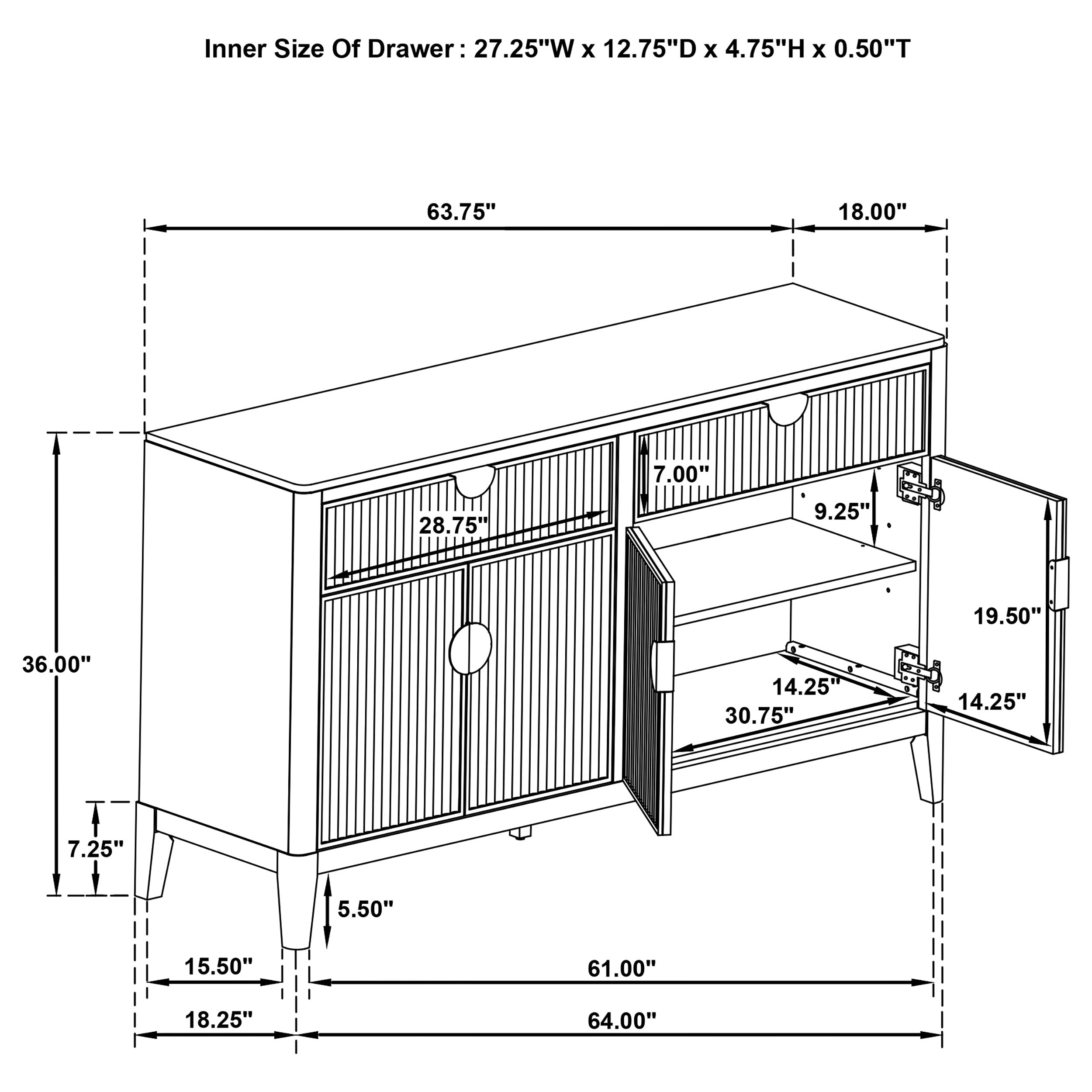 Brookmead Sideboard - Ideal Furniture (Fresno,CA)