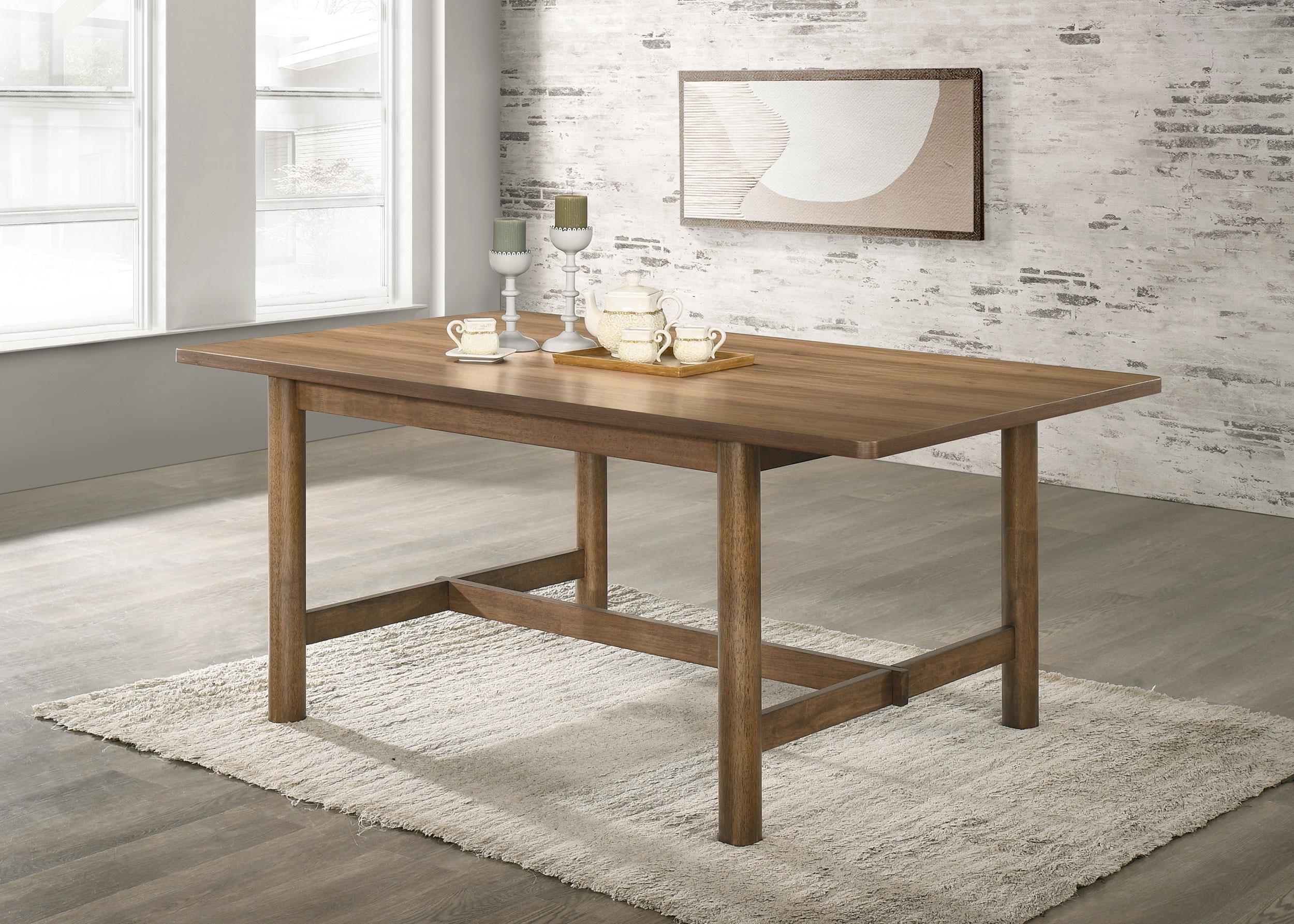 Crestmore 71-inch Rectangular Wood Dining Table Walnut - Ideal Furniture (Fresno,CA)