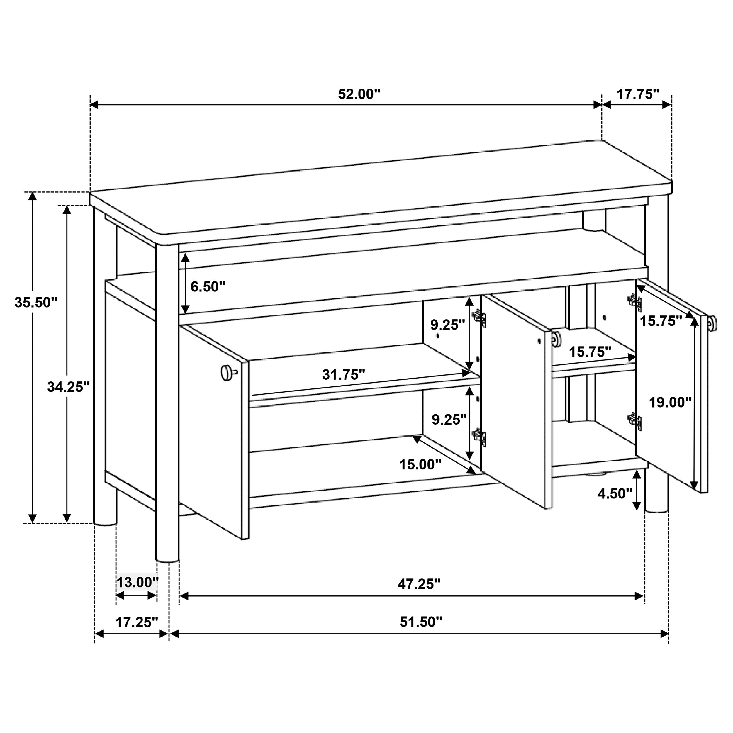 Crestmore Sideboard - Ideal Furniture (Fresno,CA)