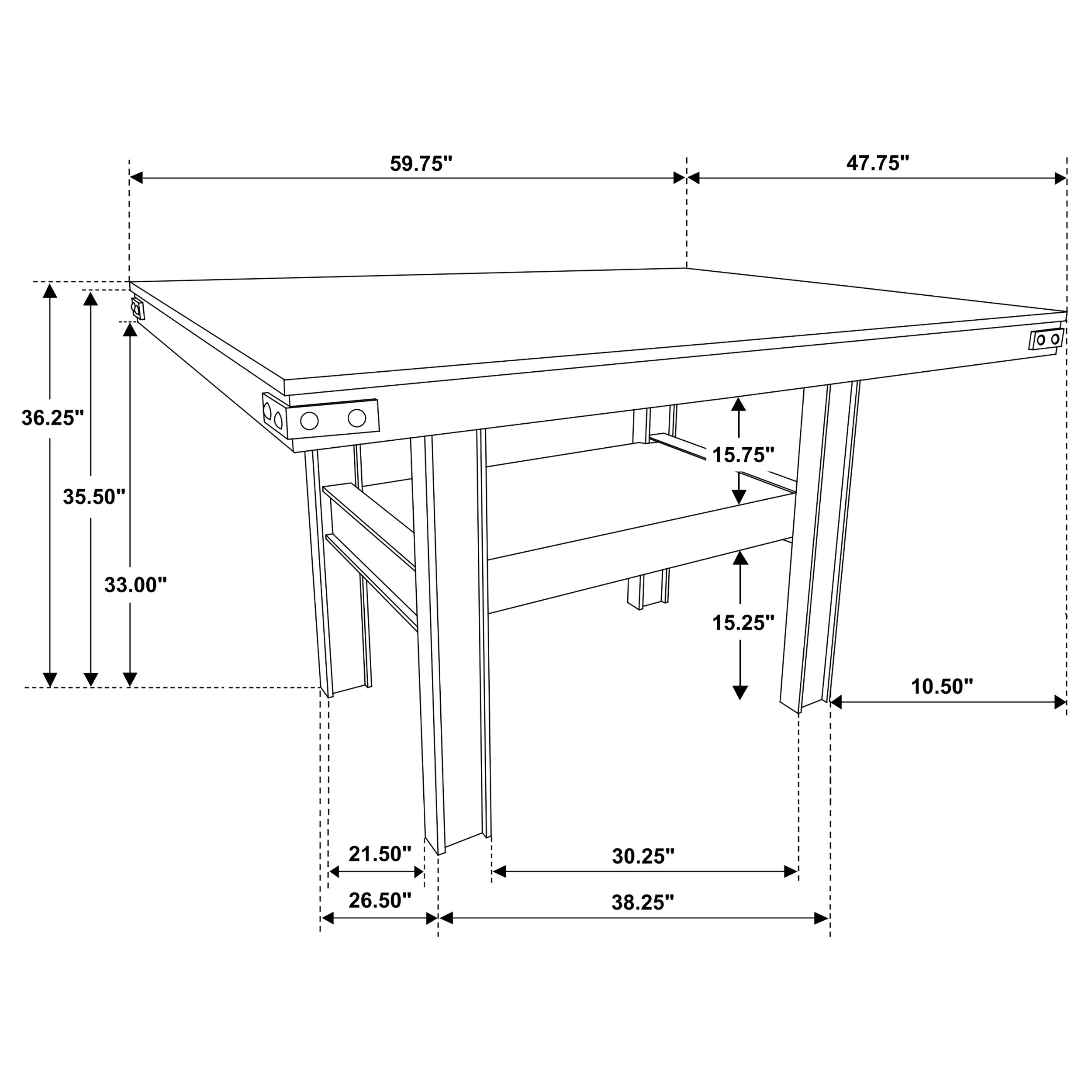 Patterson Counter Height Dining Table - Ideal Furniture (Fresno,CA)