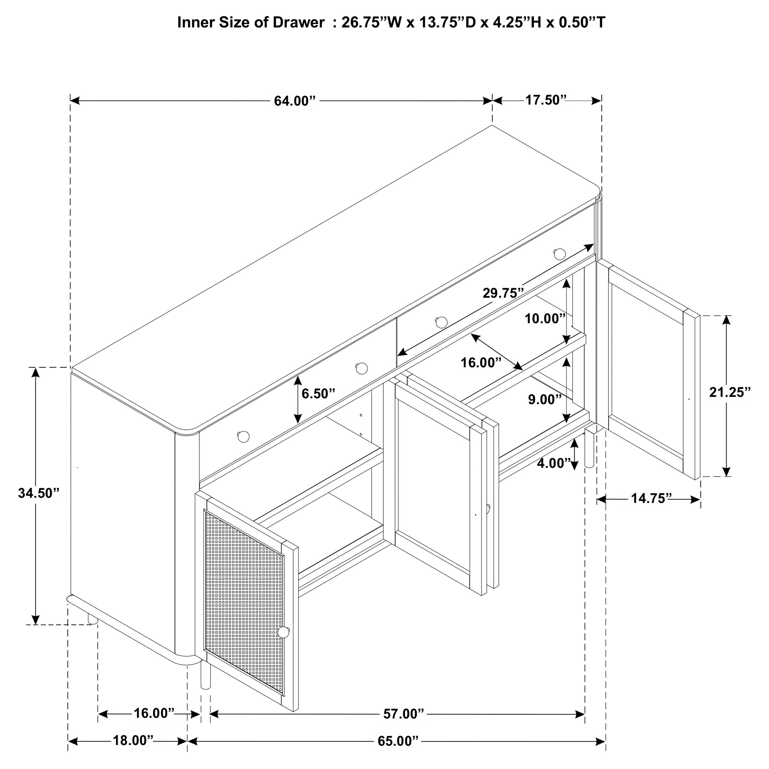 Arini Sideboard - Ideal Furniture (Fresno,CA)
