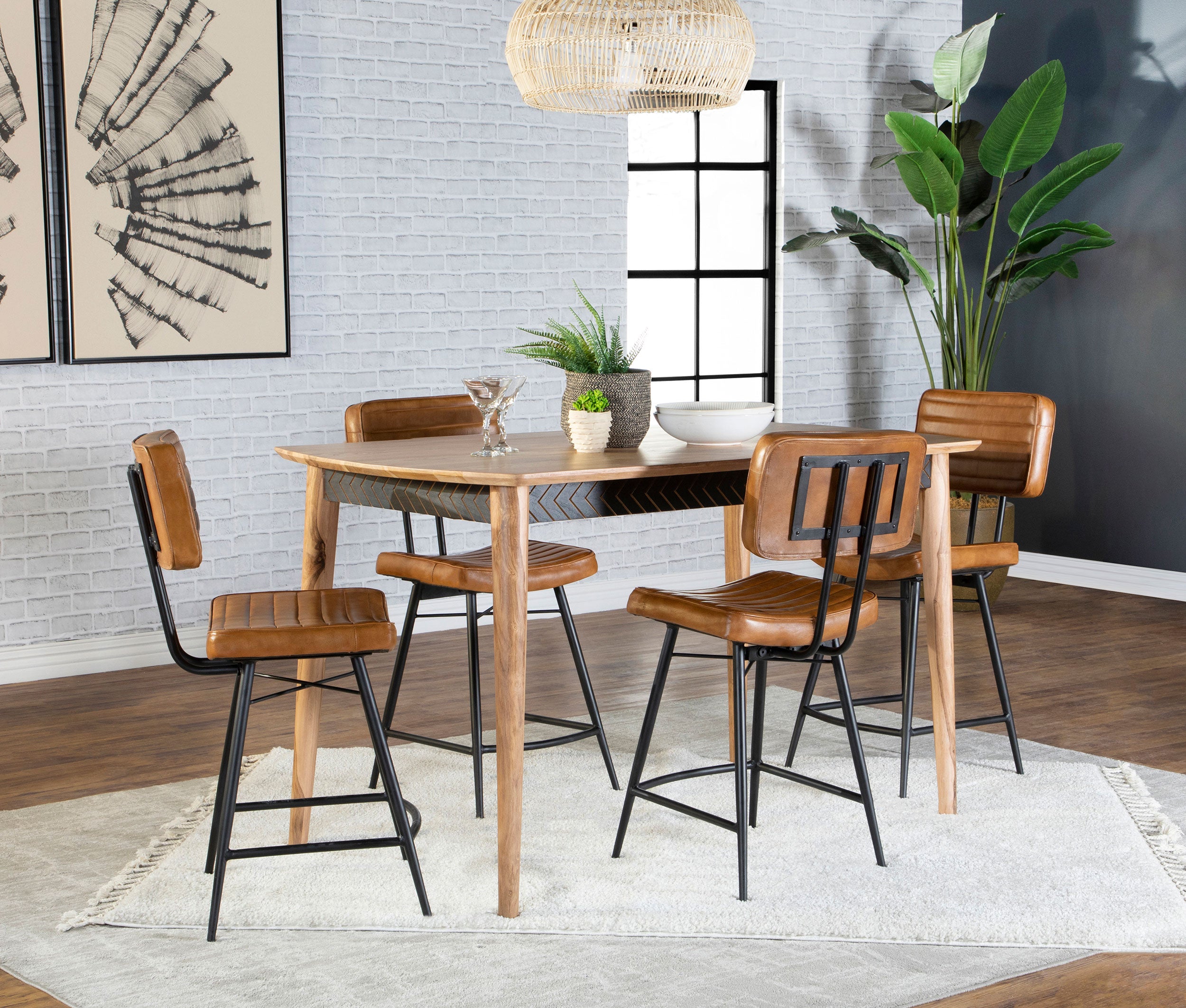 Partridge Counter Height Dining Set - Ideal Furniture (Fresno,CA)