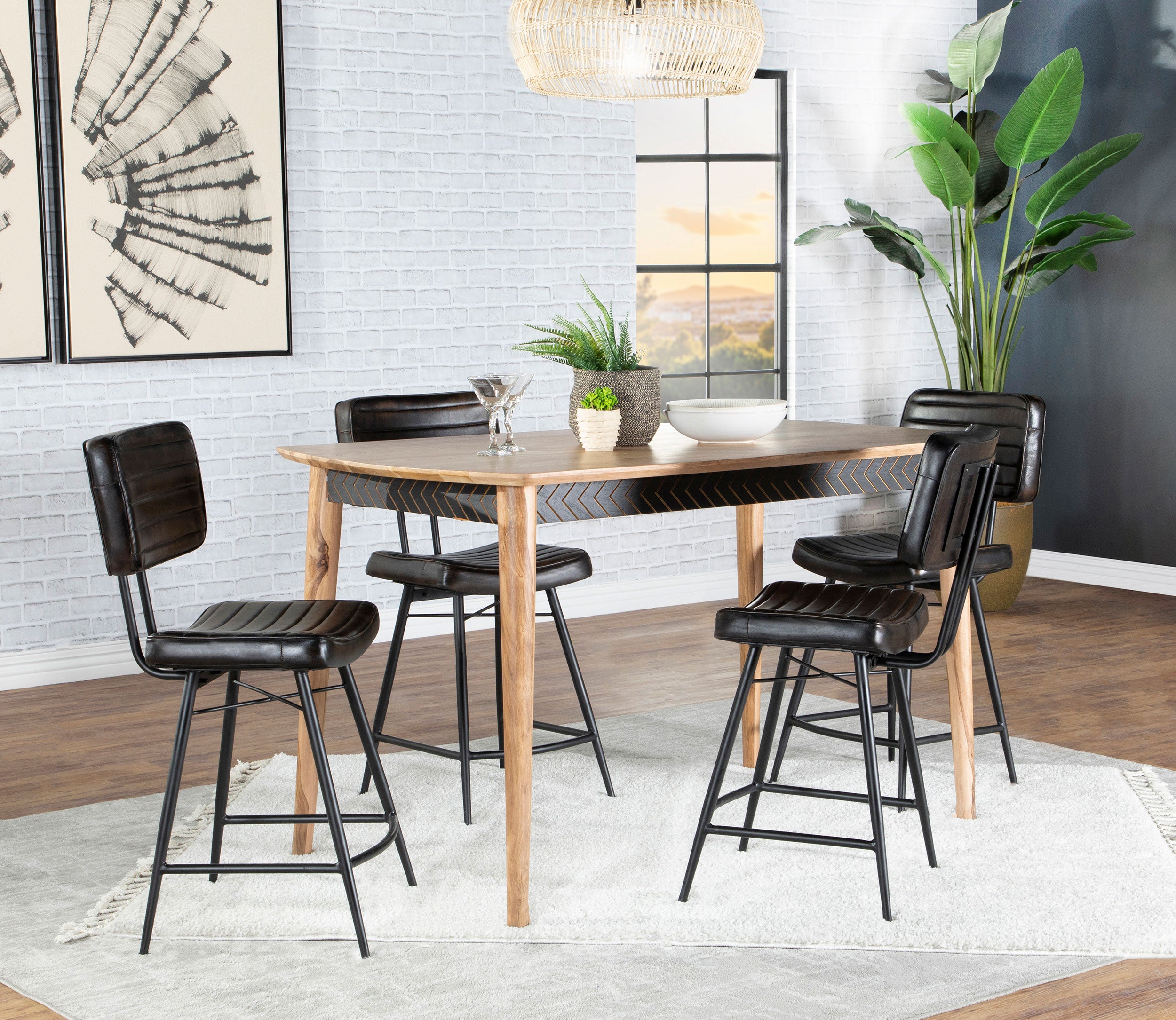 Partridge Counter Height Dining Set - Ideal Furniture (Fresno,CA)