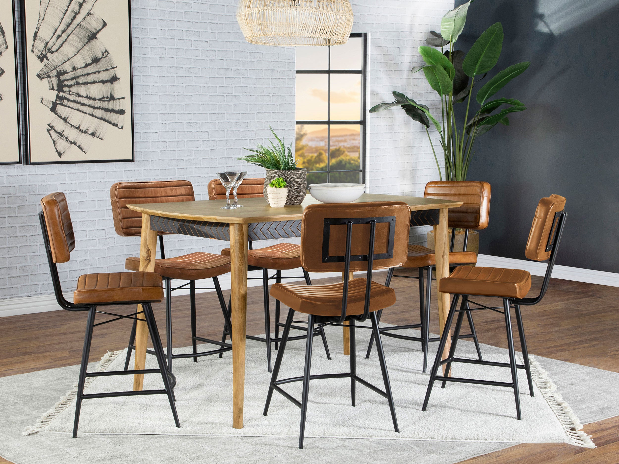 Partridge Counter Height Dining Set - Ideal Furniture (Fresno,CA)