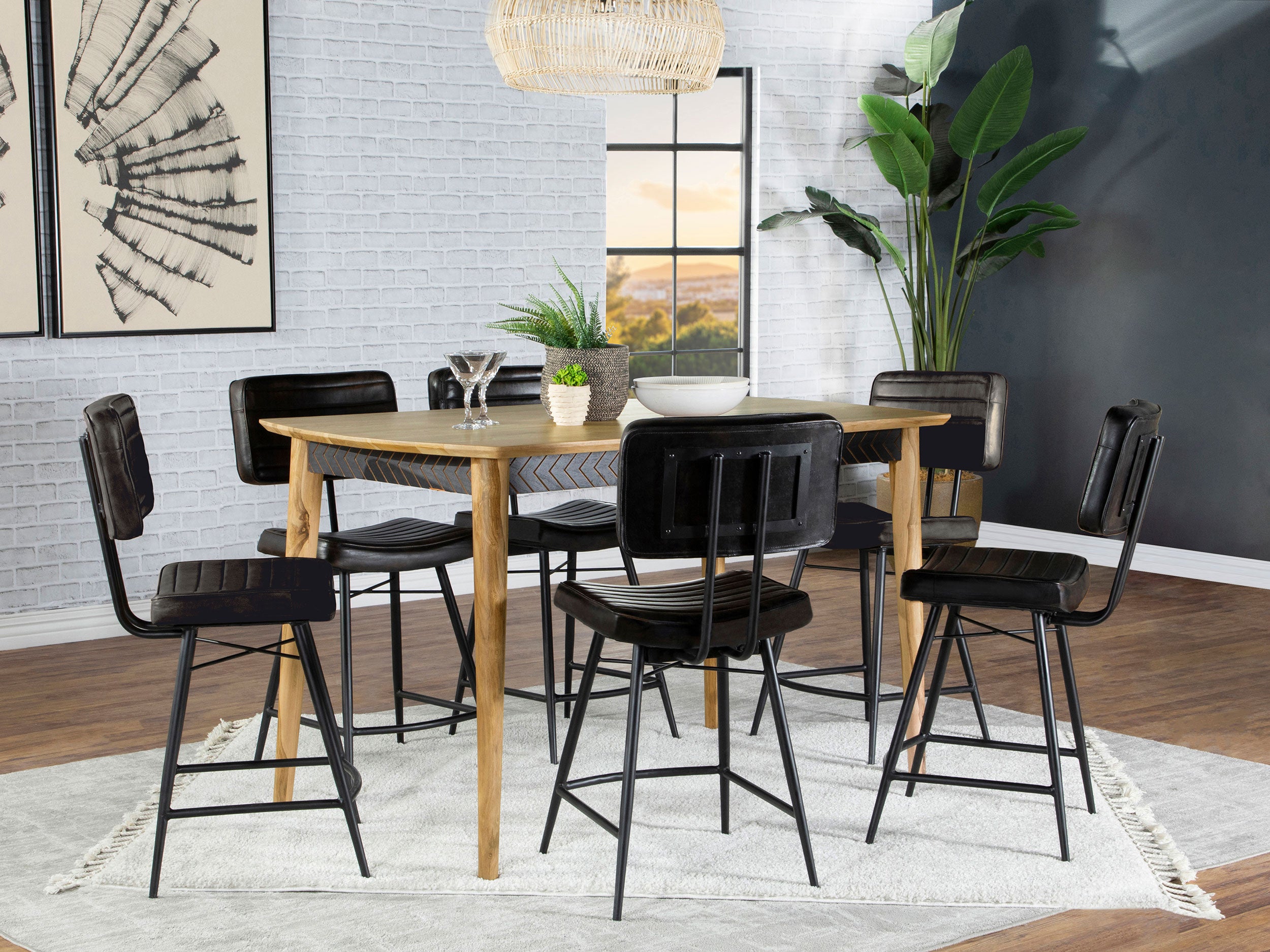 Partridge Counter Height Dining Set - Ideal Furniture (Fresno,CA)