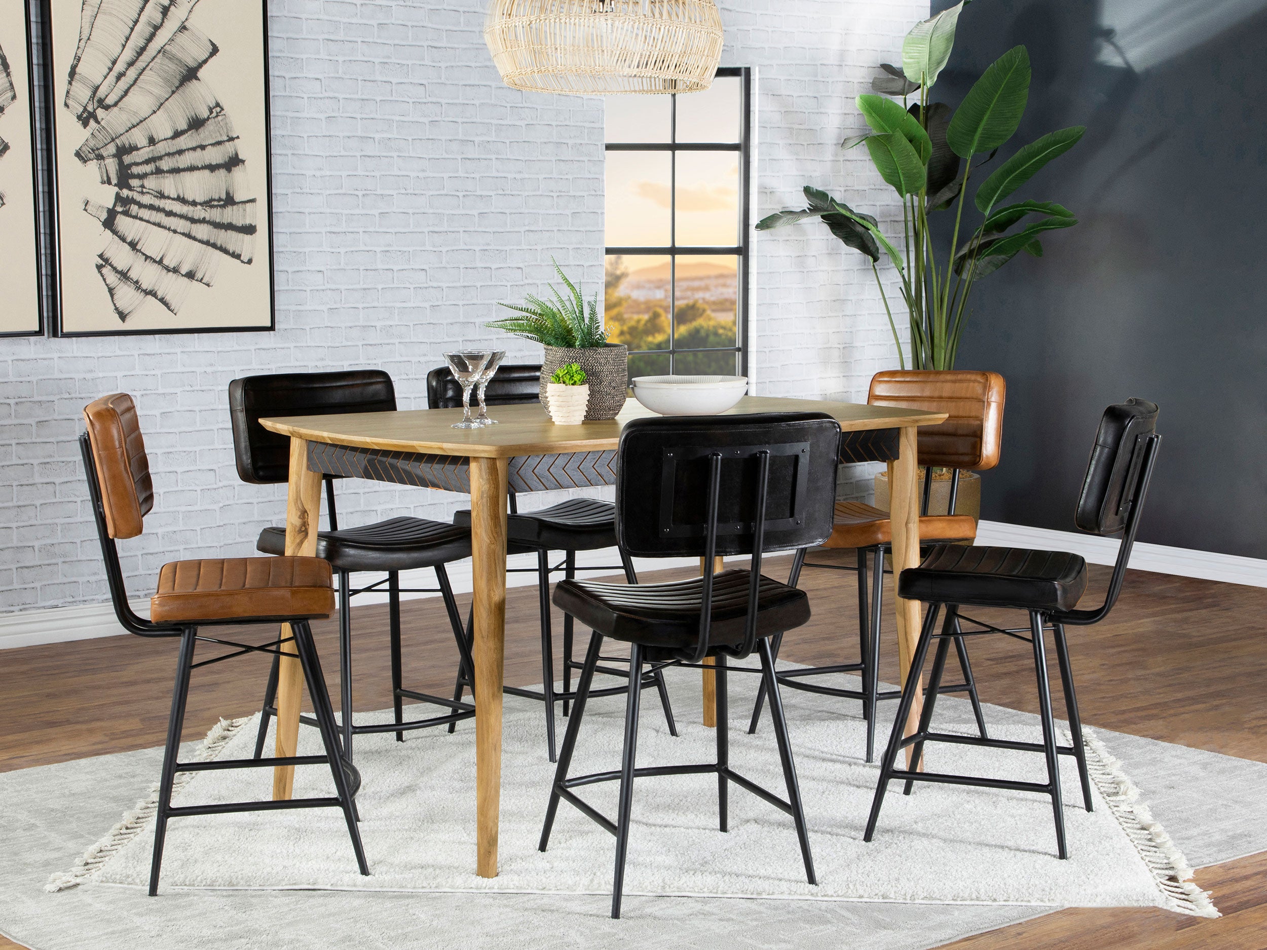 Partridge Counter Height Dining Set - Ideal Furniture (Fresno,CA)