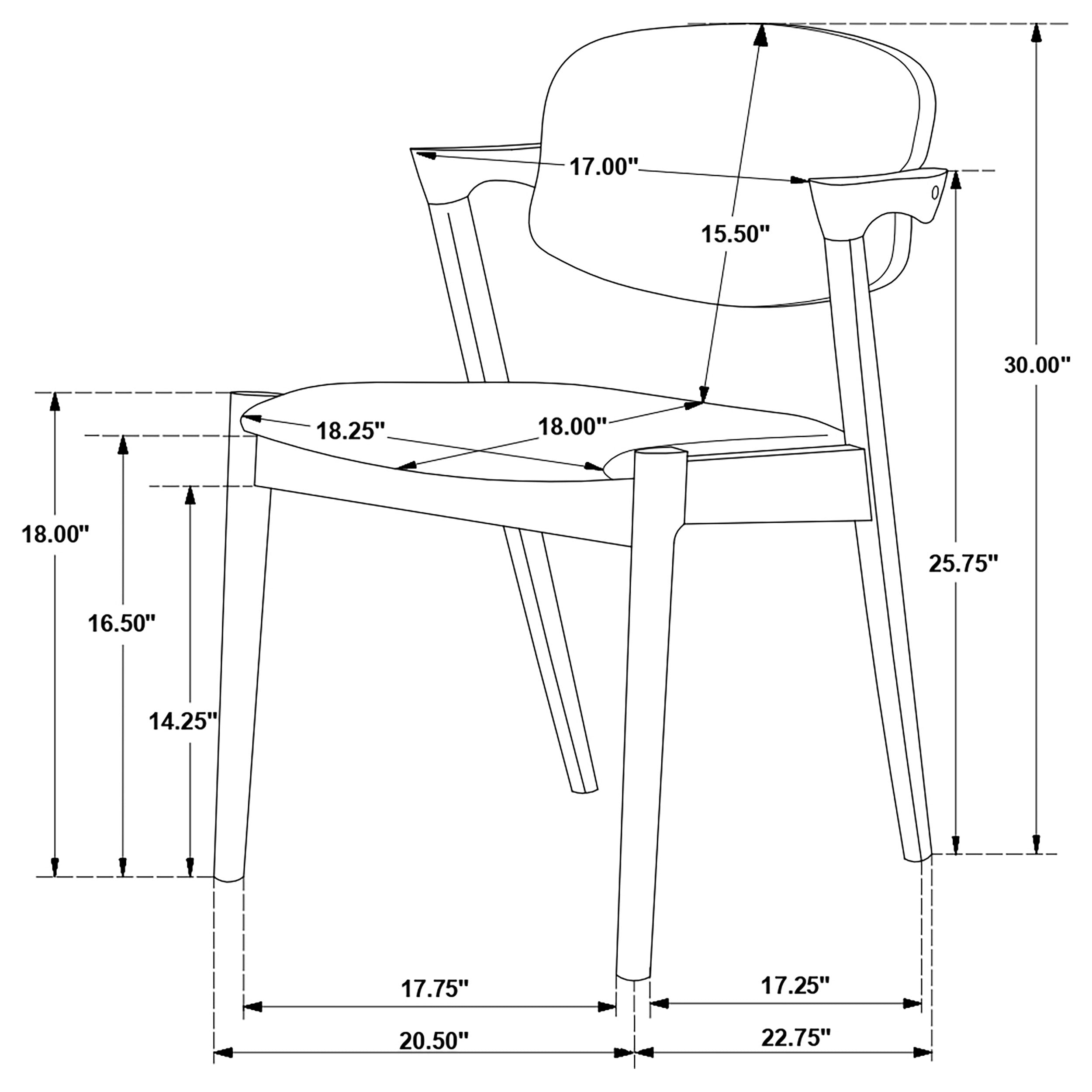 Stevie Dining Arm Chair - Ideal Furniture (Fresno,CA)