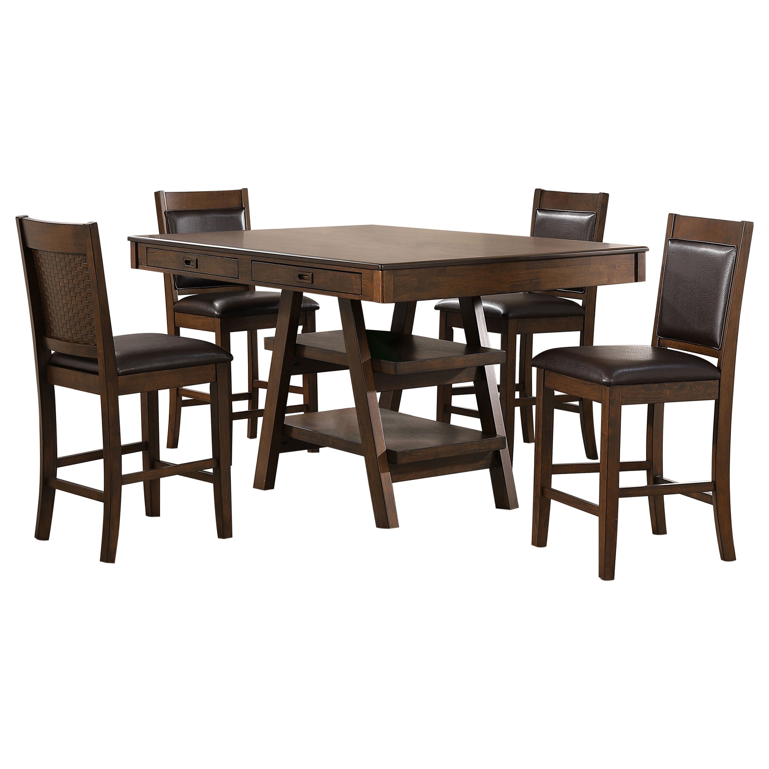 Dewey Counter Height Dining Set - Ideal Furniture (Fresno,CA)