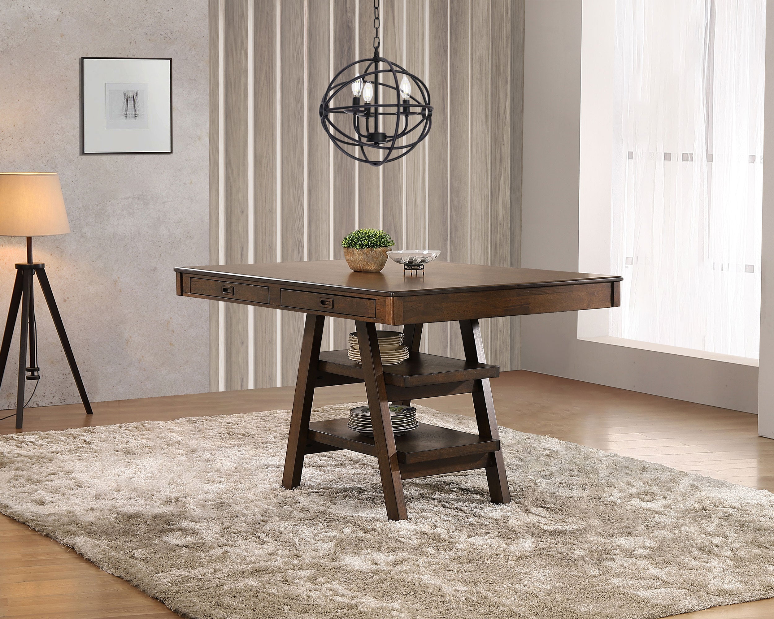 Dewey Counter Height Dining Table - Ideal Furniture (Fresno,CA)