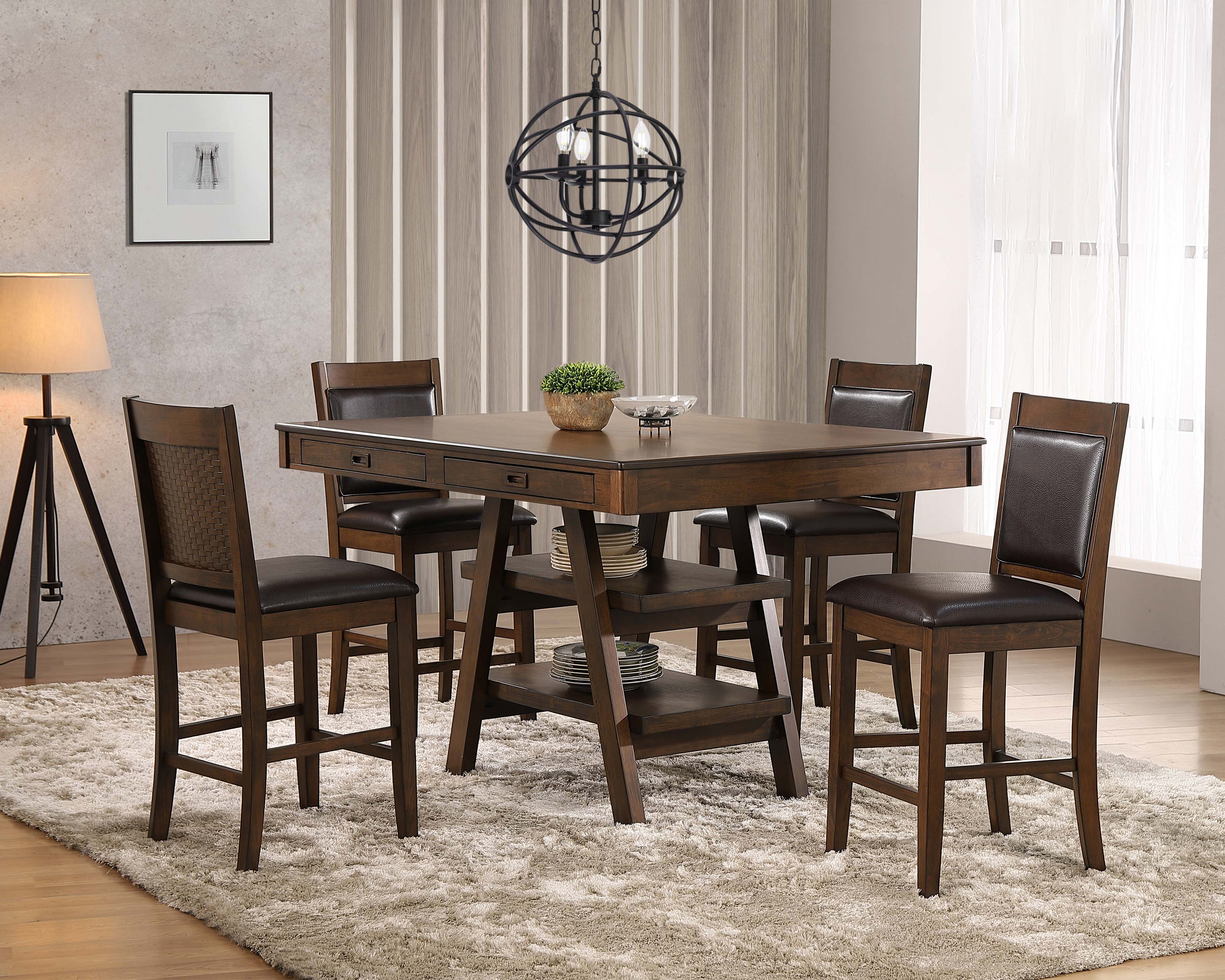 Dewey Counter Height Dining Table - Ideal Furniture (Fresno,CA)