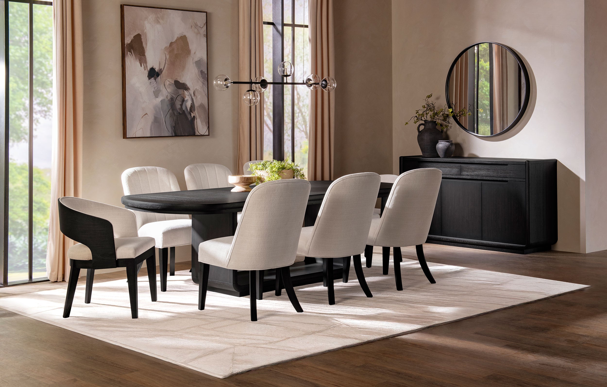 Leandro Dining Arm Chair - Ideal Furniture (Fresno,CA)