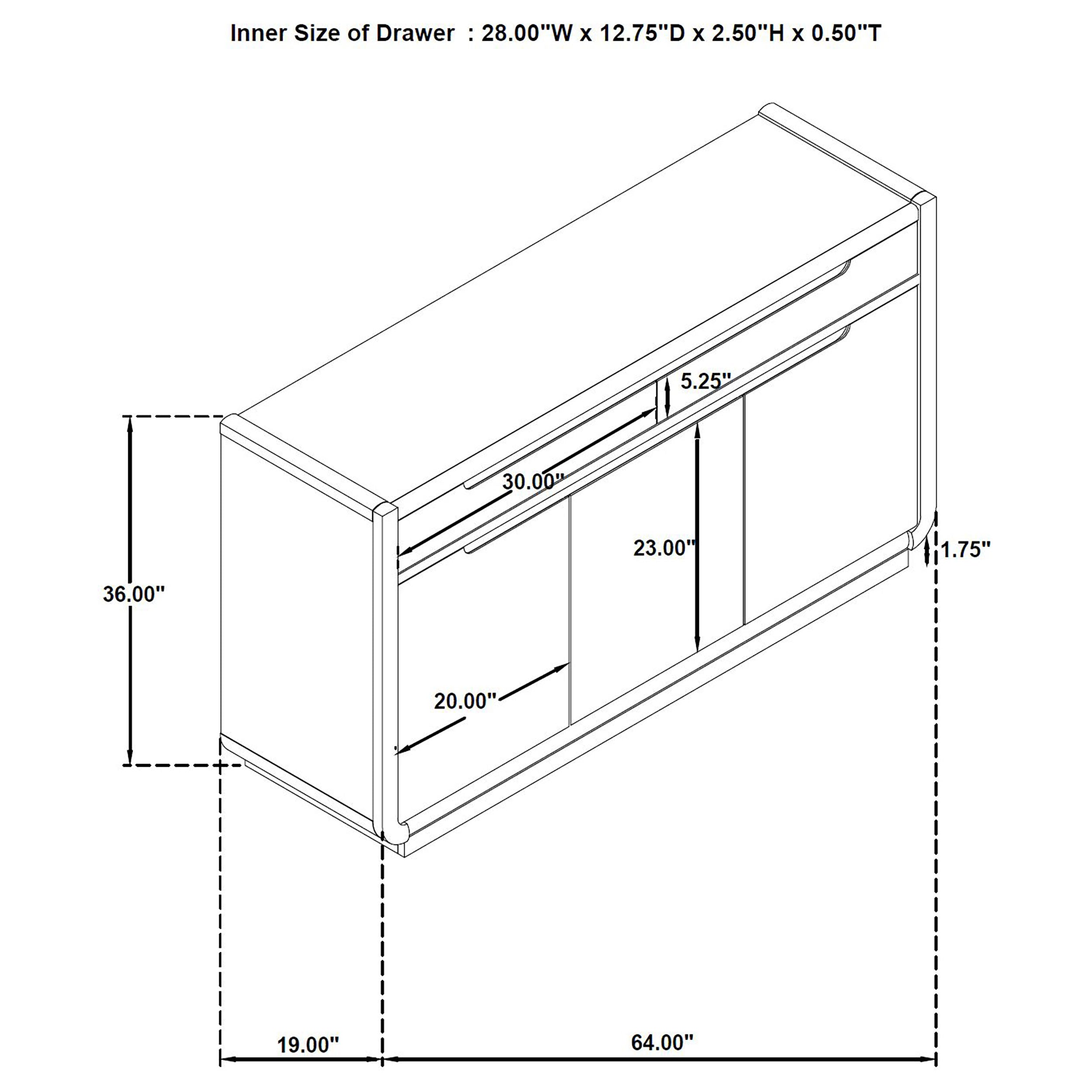 Leandro Sideboard - Ideal Furniture (Fresno,CA)