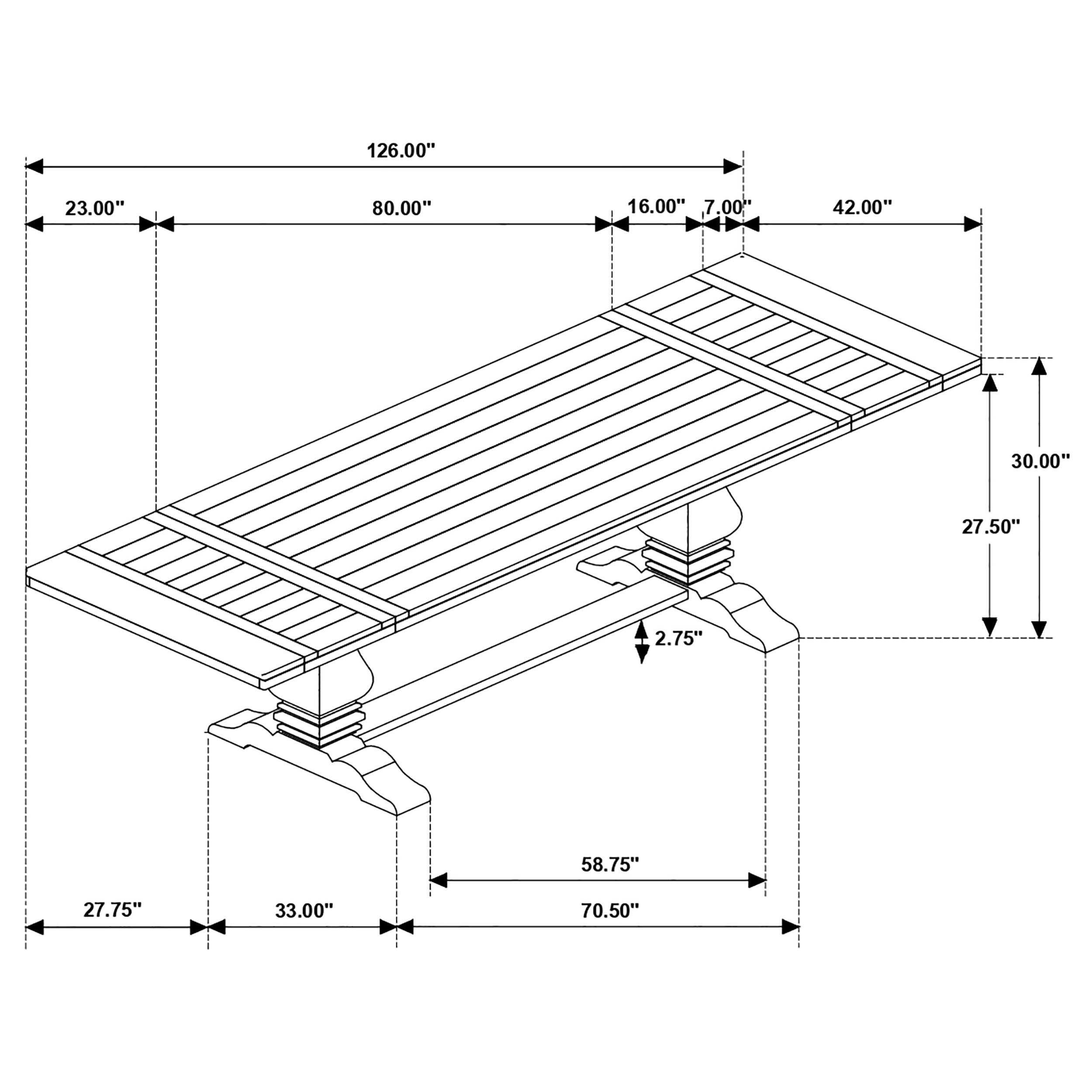 Florence Extension Dining Table - Ideal Furniture (Fresno,CA)