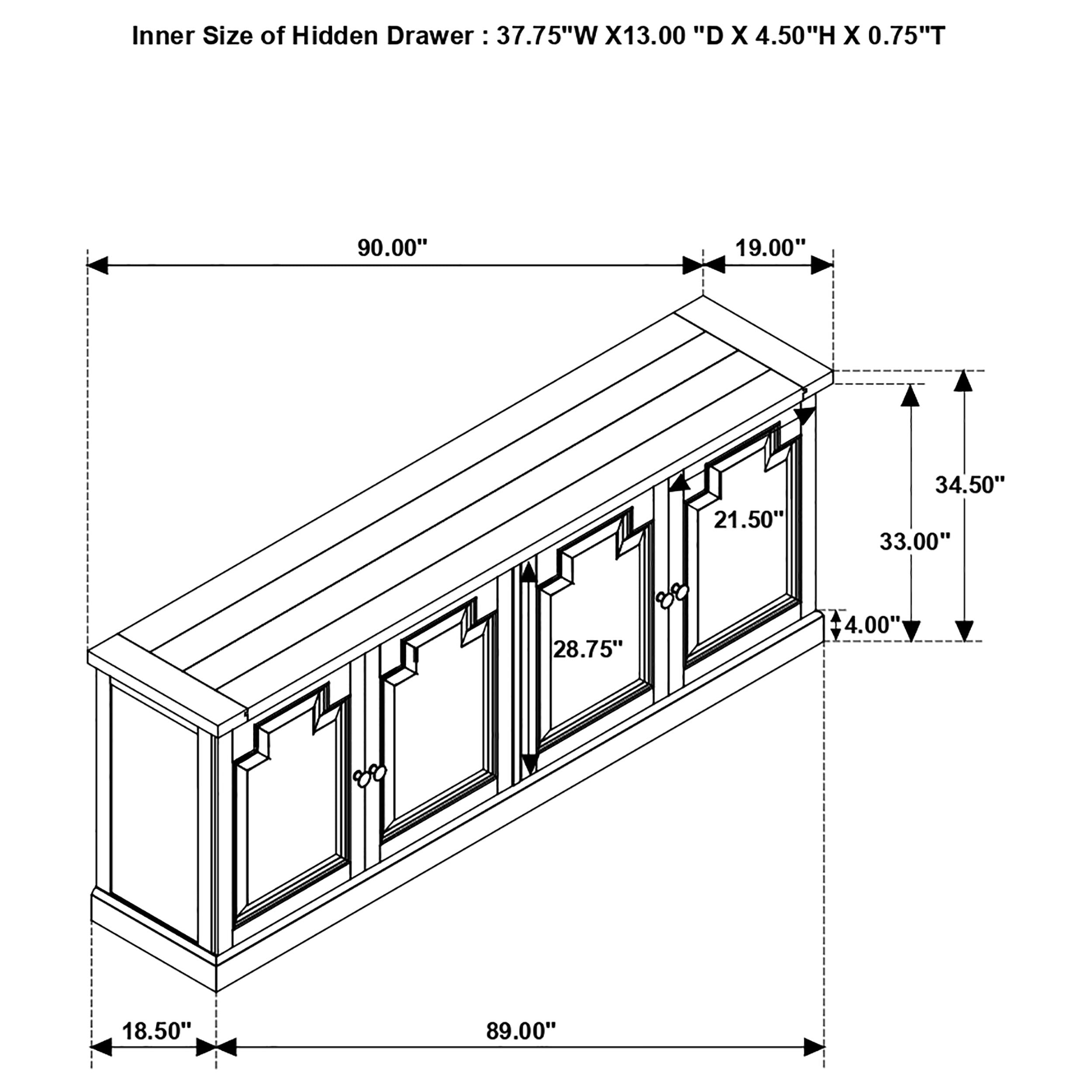 Florence Sideboard - Ideal Furniture (Fresno,CA)