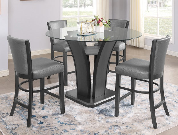 Camelia Black Counter Height Chair - Ideal Furniture (Fresno,CA)