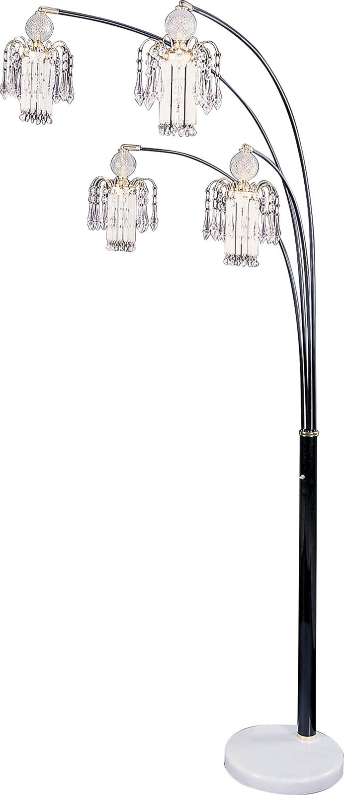 Maisel Floor Lamp with 4 Staggered Shades Black - Ideal Furniture (Fresno,CA)