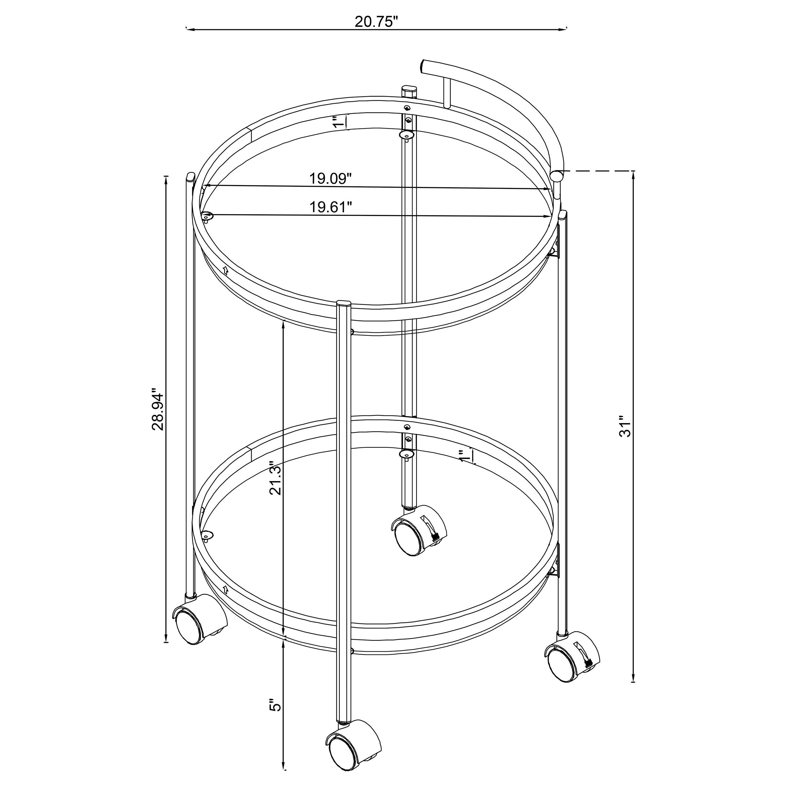 Chrissy Bar Cart - Ideal Furniture (Fresno,CA)