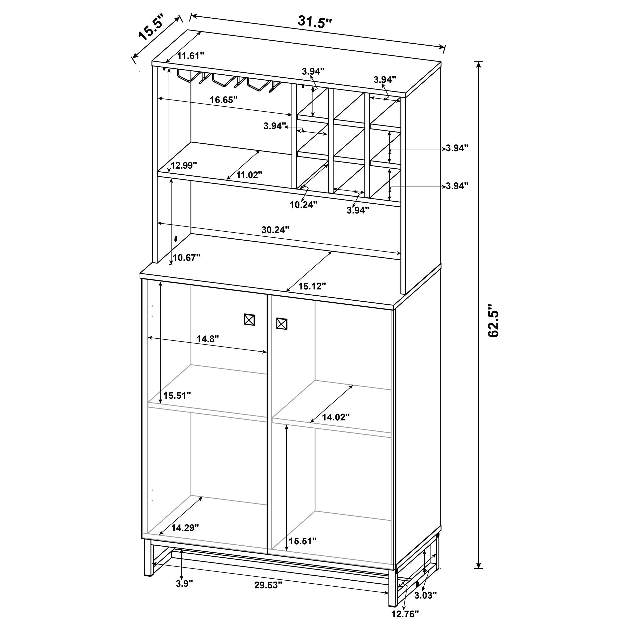 Mendoza Bar Cabinet - Ideal Furniture (Fresno,CA)