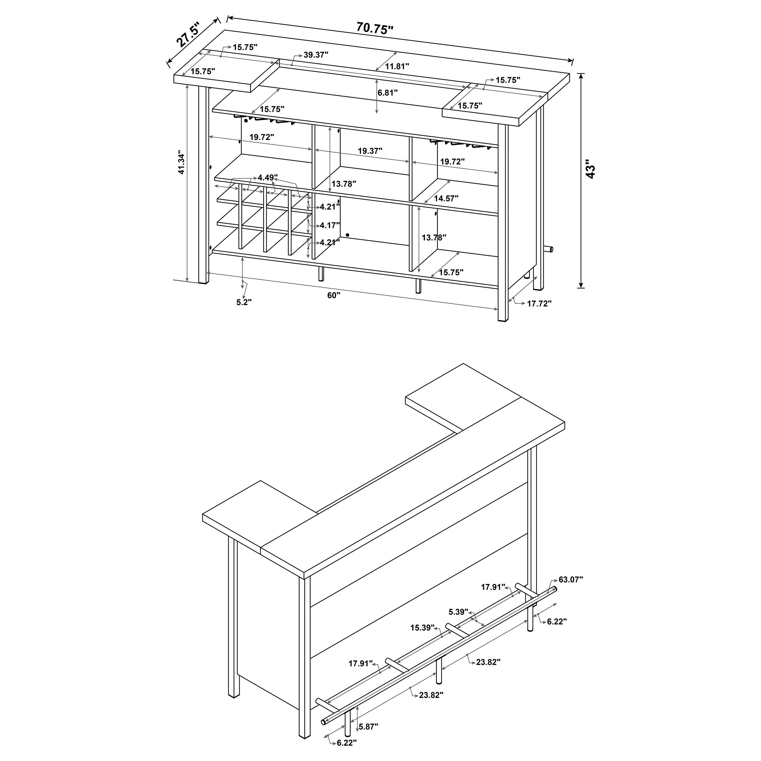 Bellemore Home Bar - Ideal Furniture (Fresno,CA)