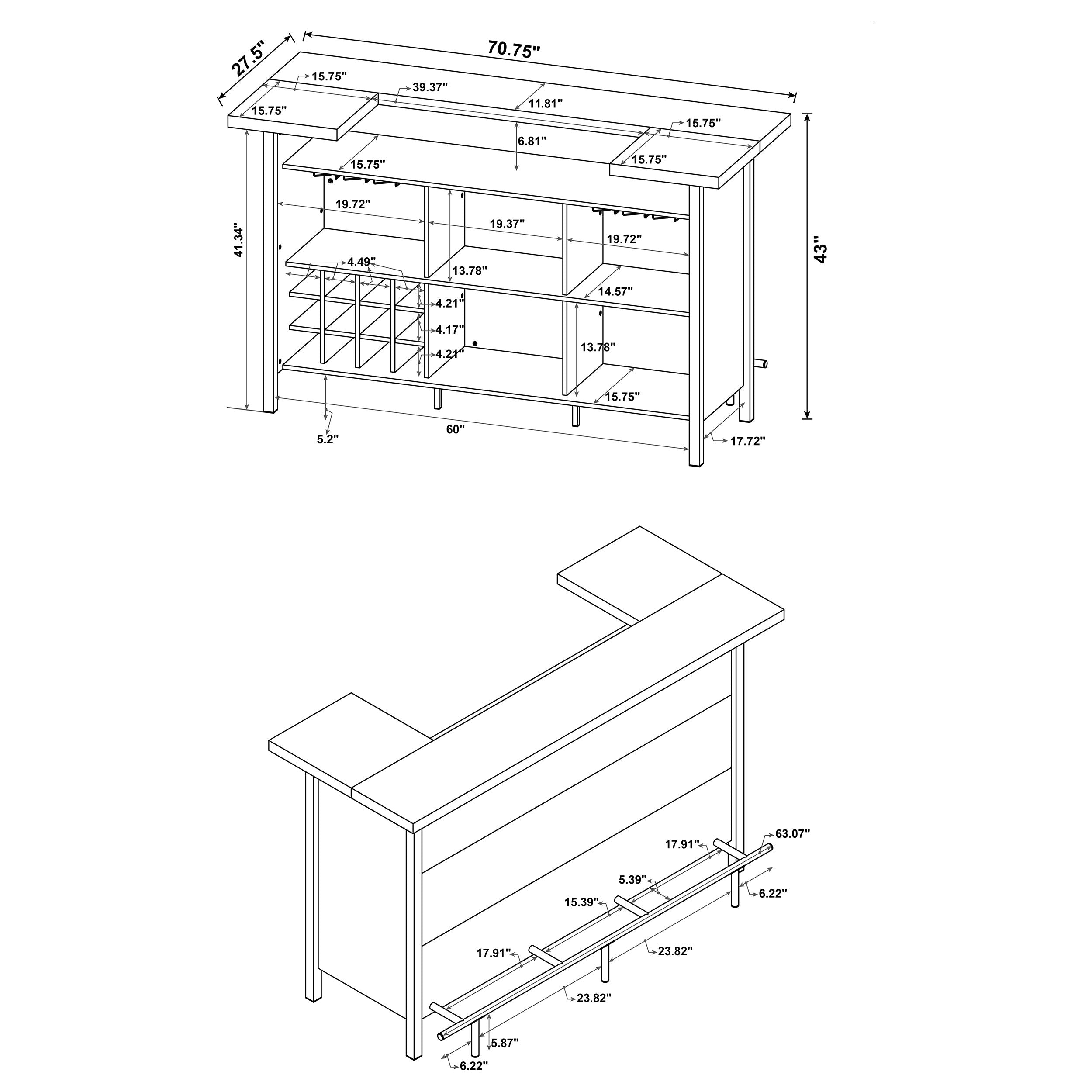 Bellemore Home Bar - Ideal Furniture (Fresno,CA)