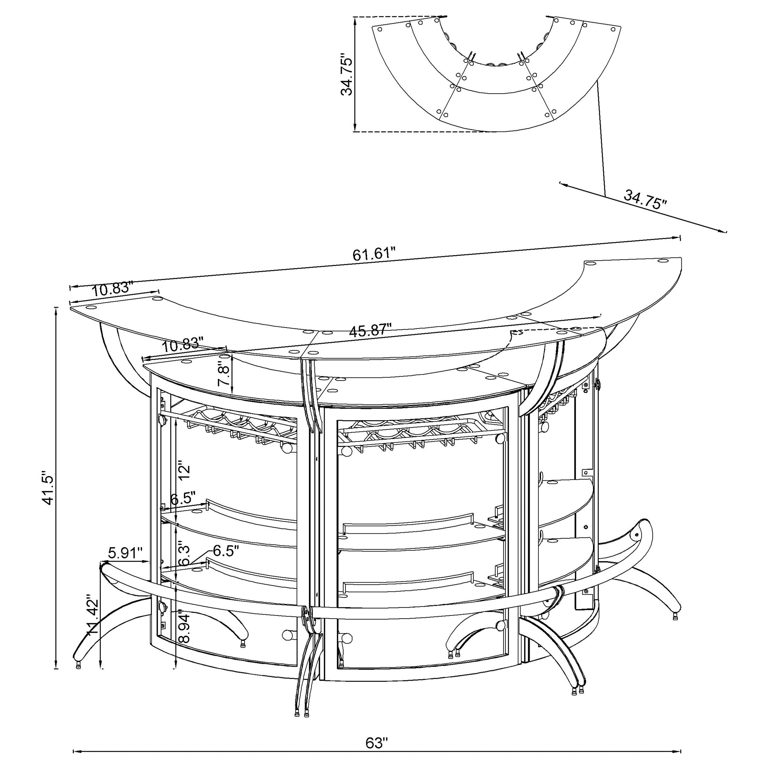 Dallas Home Bar - Ideal Furniture (Fresno,CA)