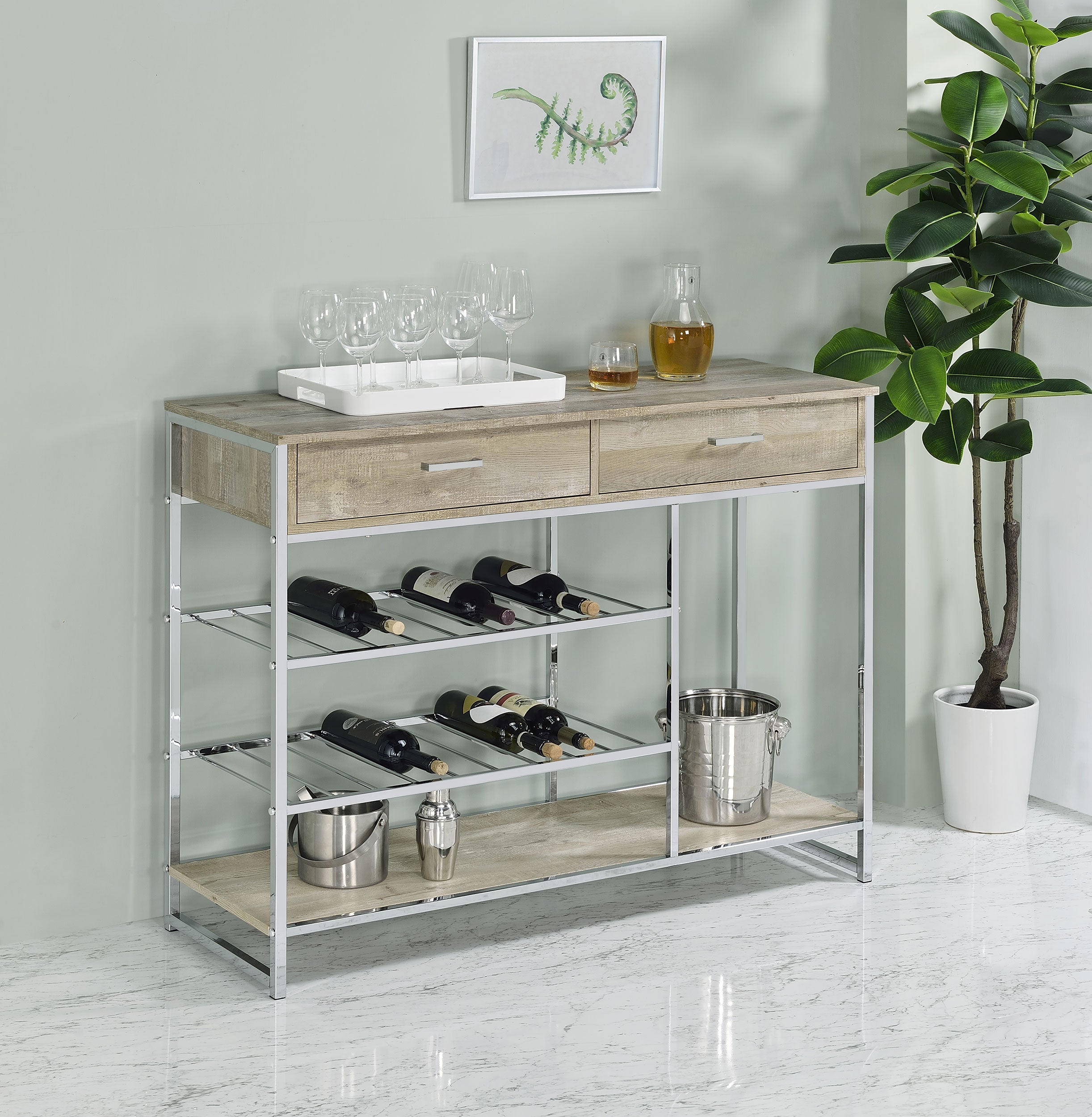 Melrose Wine Cabinet - Ideal Furniture (Fresno,CA)