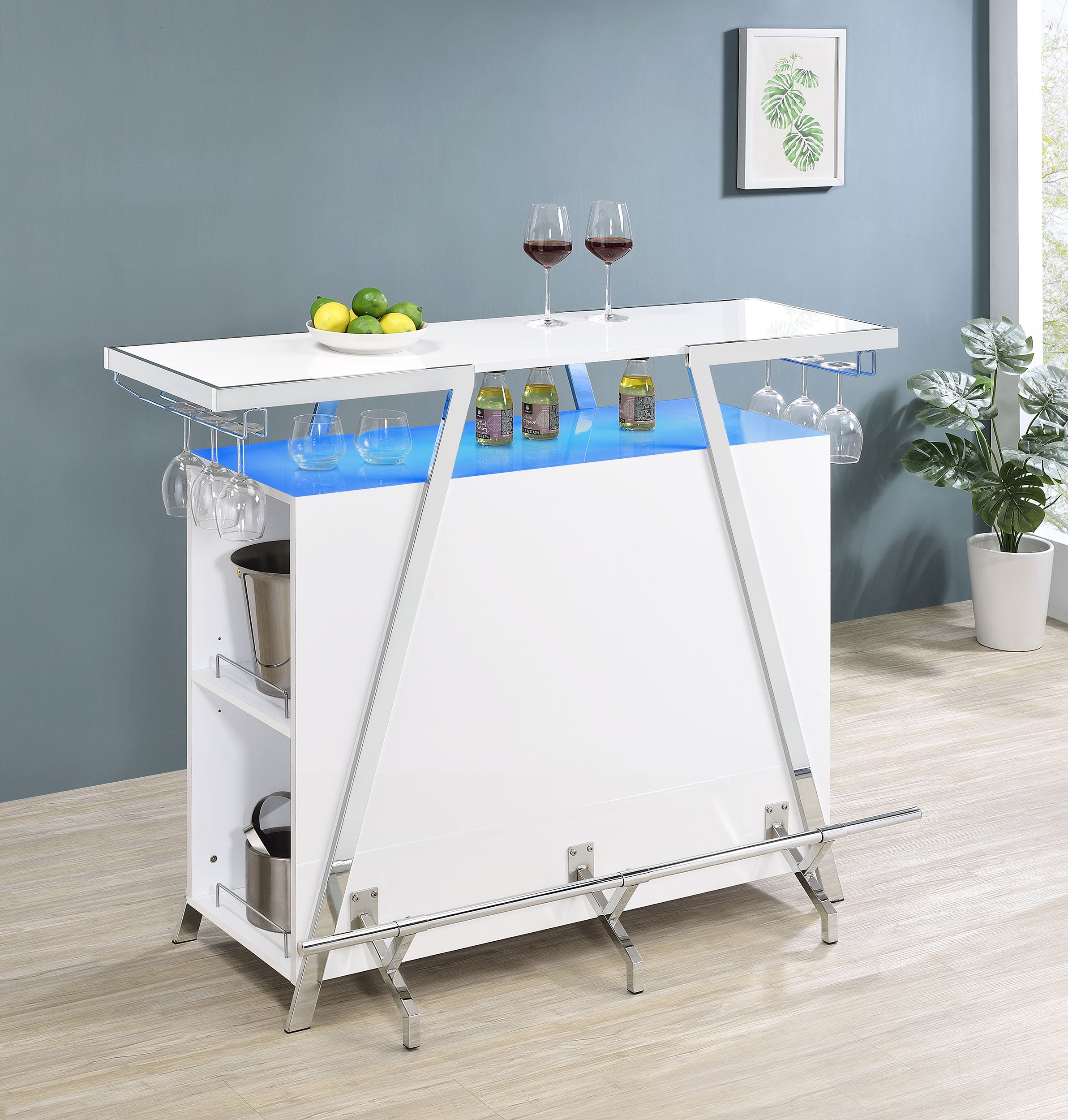 Araceli Home Bar with LED Lighting - Ideal Furniture (Fresno,CA)