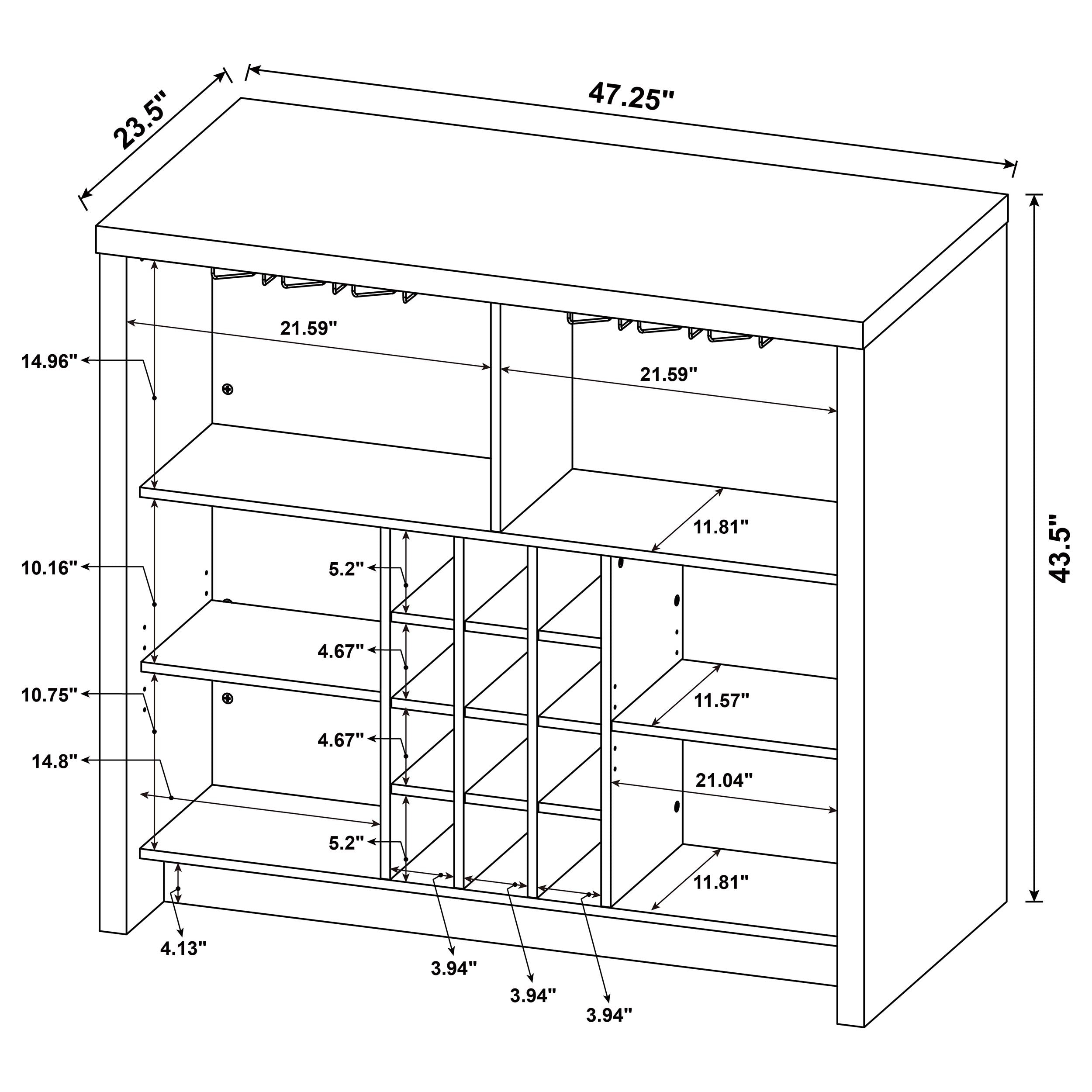 Topanga Home Bar - Ideal Furniture (Fresno,CA)
