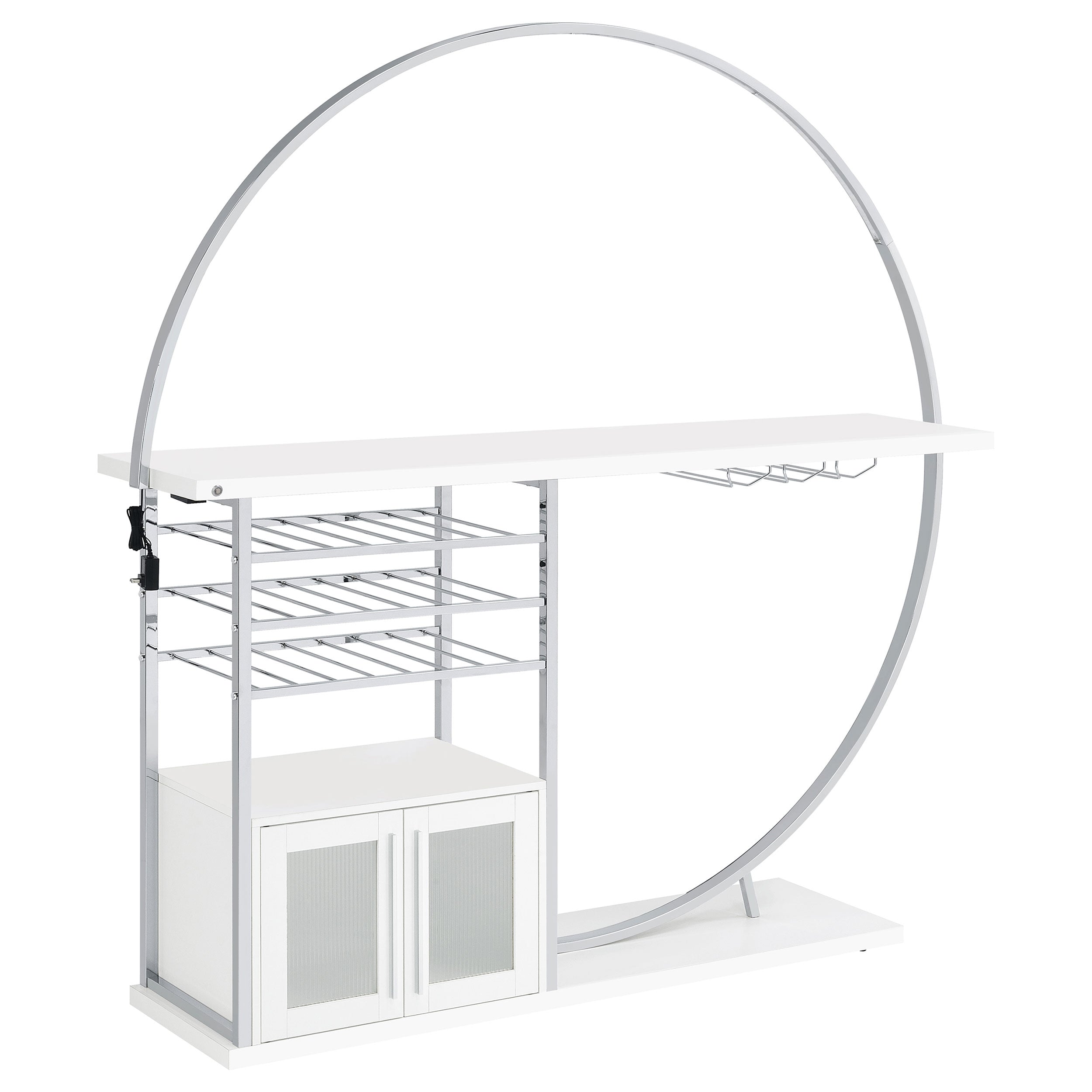 Risley Wine Cabinet with LED Lighting - Ideal Furniture (Fresno,CA)