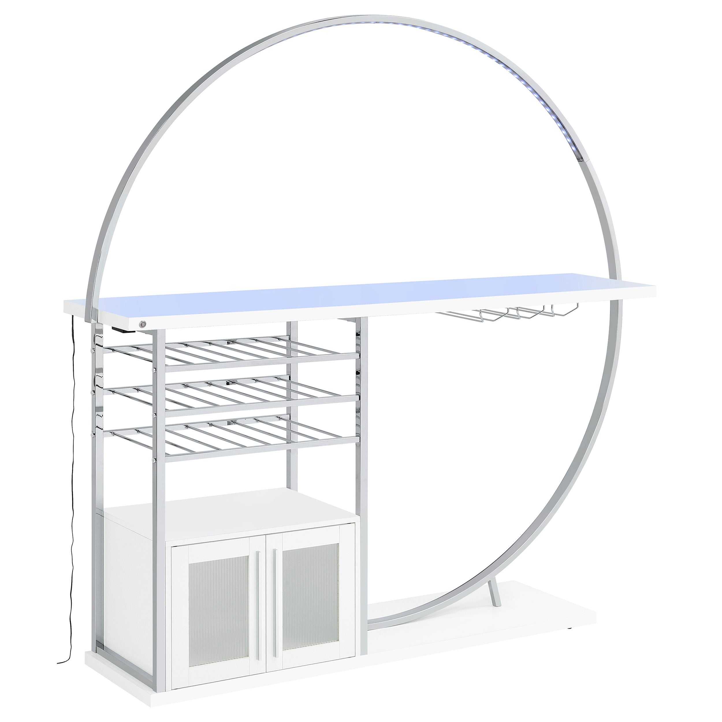 Risley Wine Cabinet with LED Lighting - Ideal Furniture (Fresno,CA)