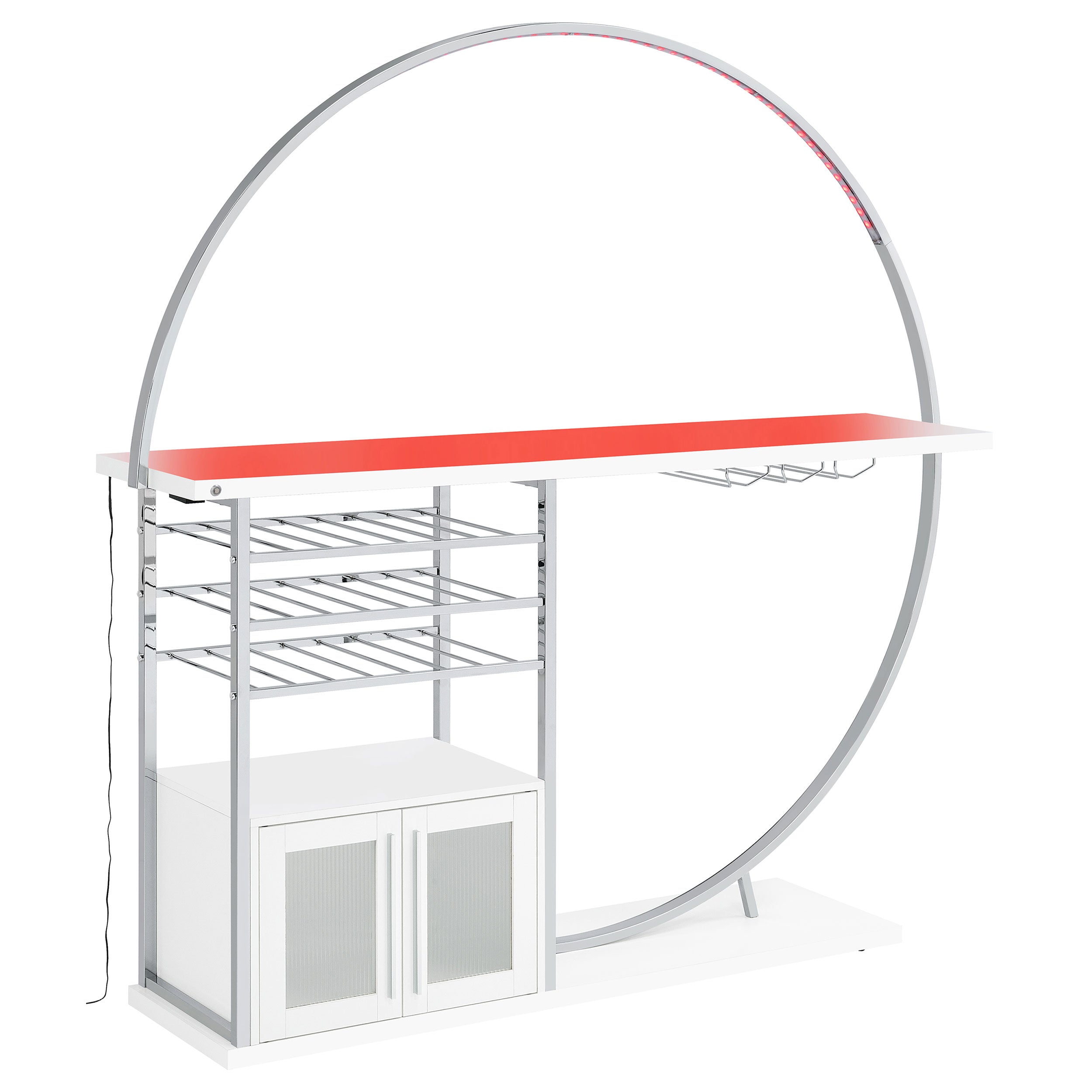 Risley Wine Cabinet with LED Lighting - Ideal Furniture (Fresno,CA)