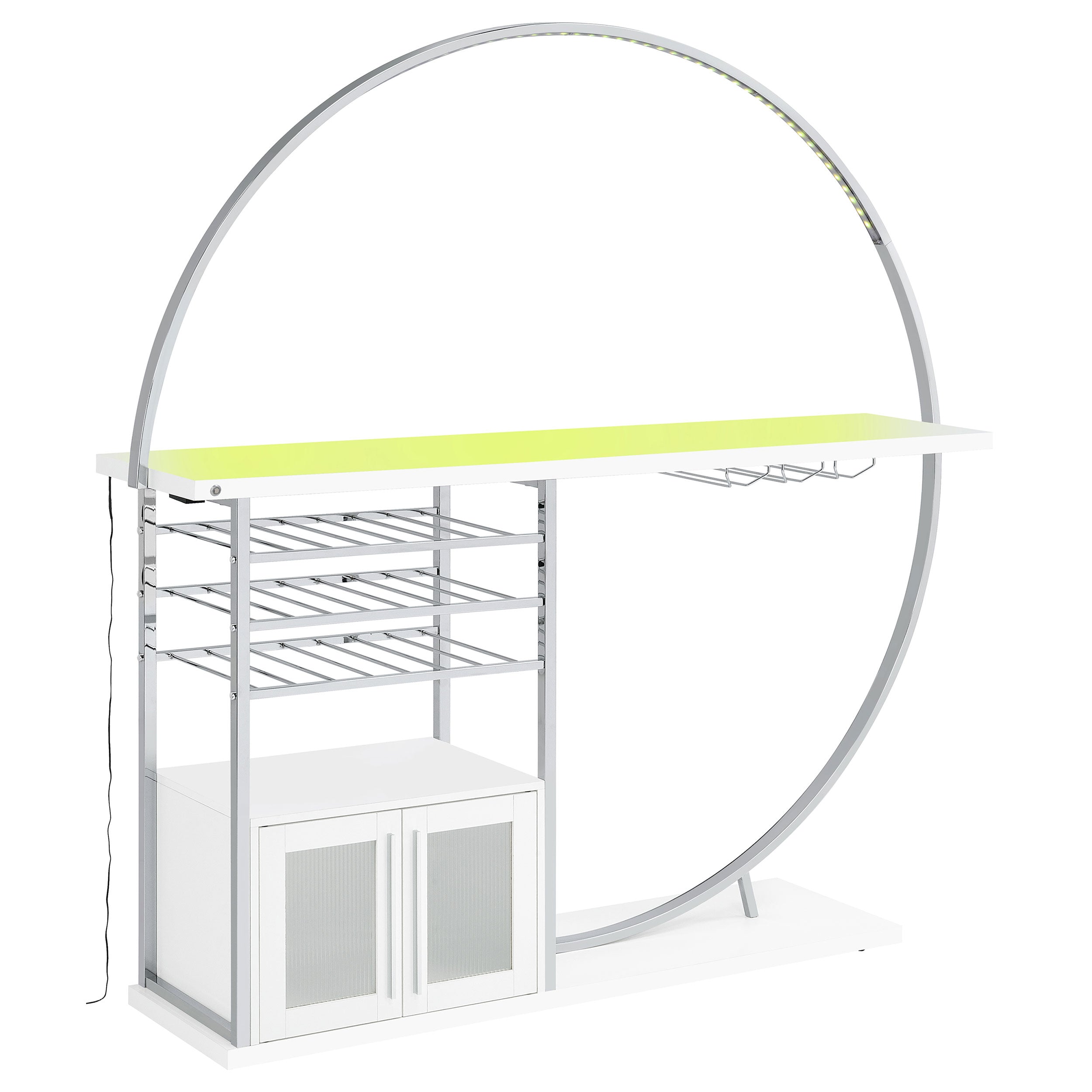 Risley Wine Cabinet with LED Lighting - Ideal Furniture (Fresno,CA)