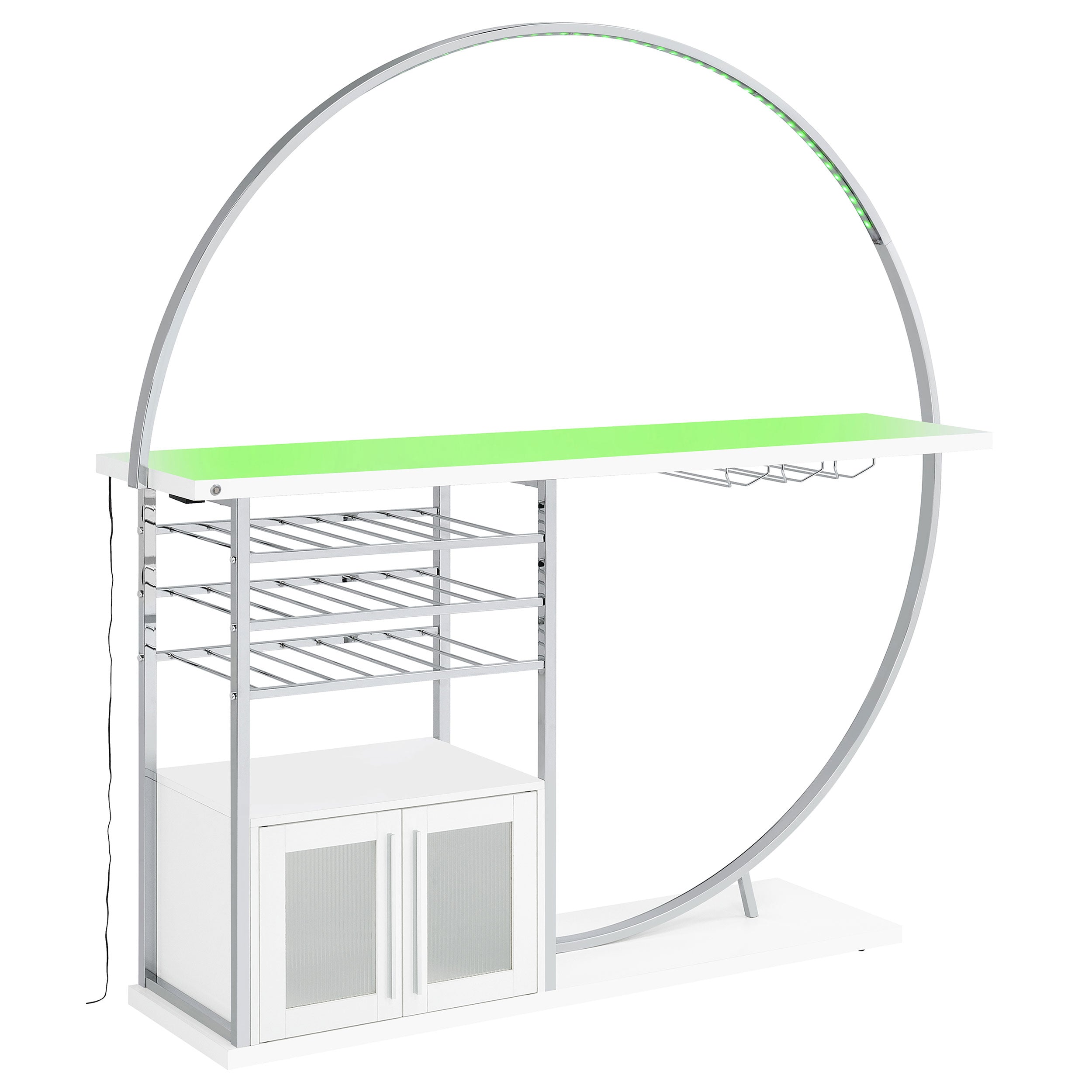 Risley Wine Cabinet with LED Lighting - Ideal Furniture (Fresno,CA)
