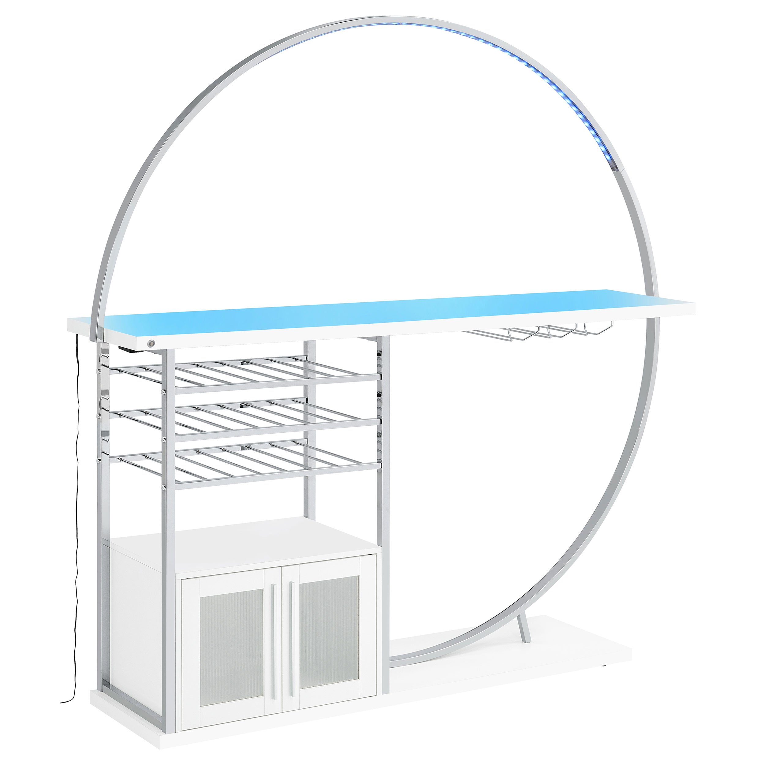 Risley Wine Cabinet with LED Lighting - Ideal Furniture (Fresno,CA)