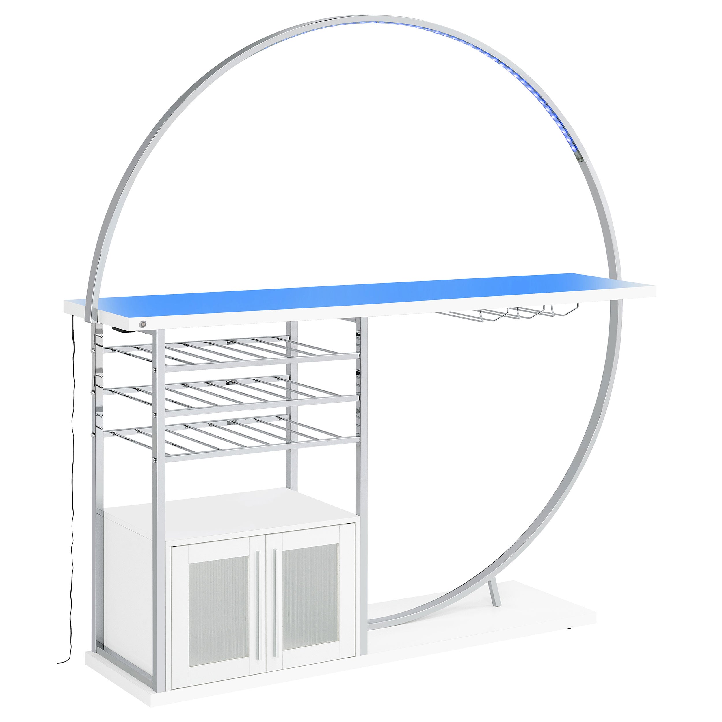 Risley Wine Cabinet with LED Lighting - Ideal Furniture (Fresno,CA)