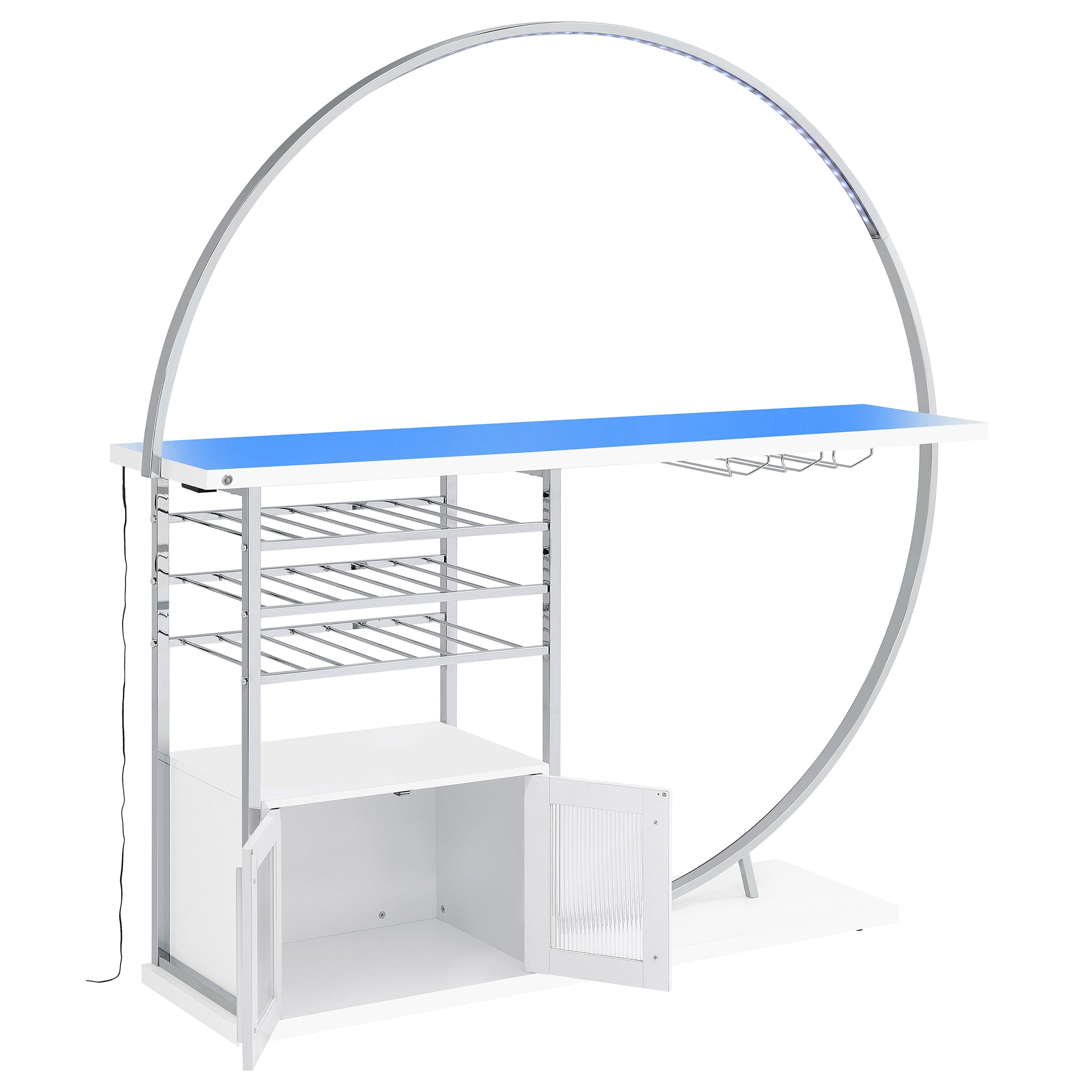 Risley Wine Cabinet with LED Lighting - Ideal Furniture (Fresno,CA)