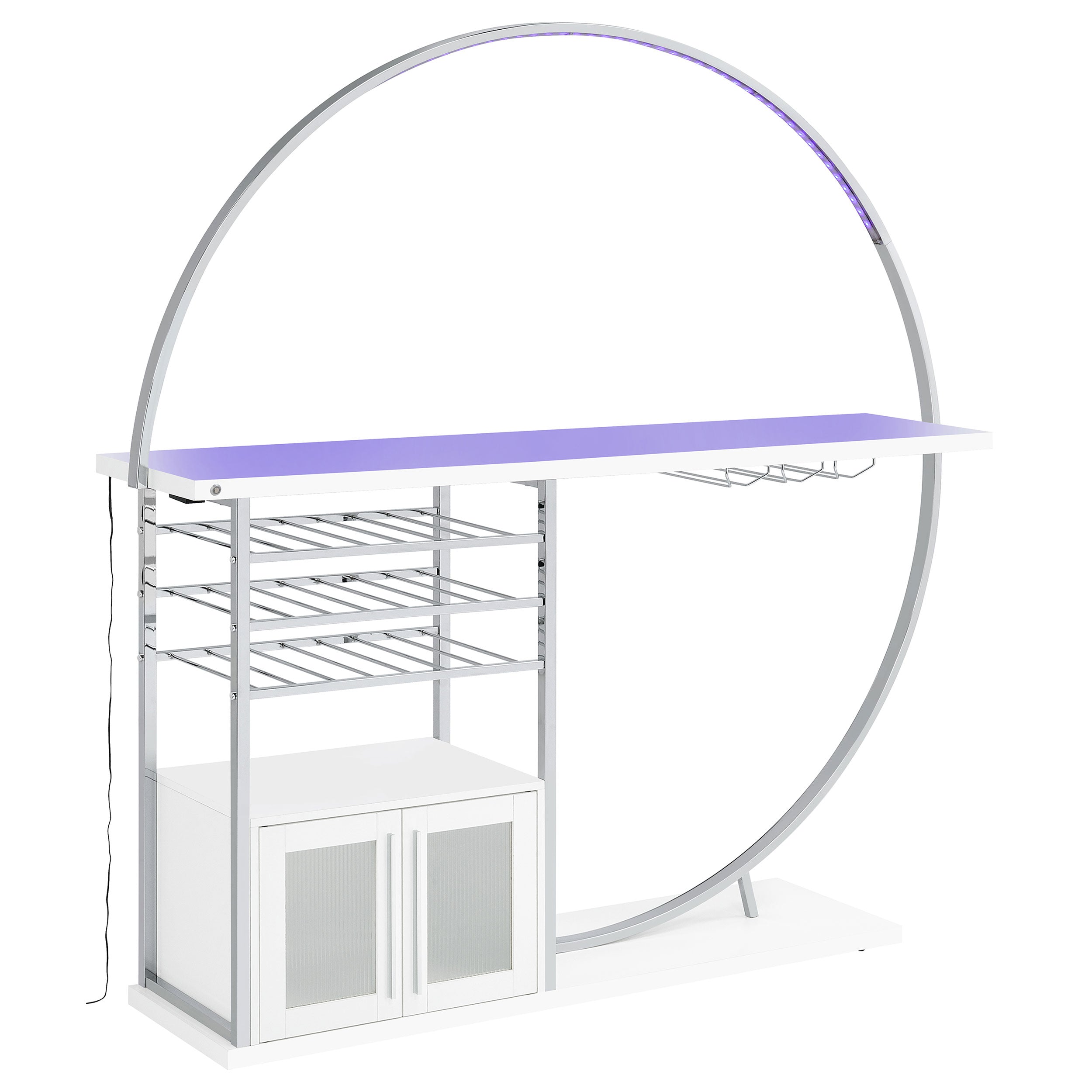 Risley Wine Cabinet with LED Lighting - Ideal Furniture (Fresno,CA)
