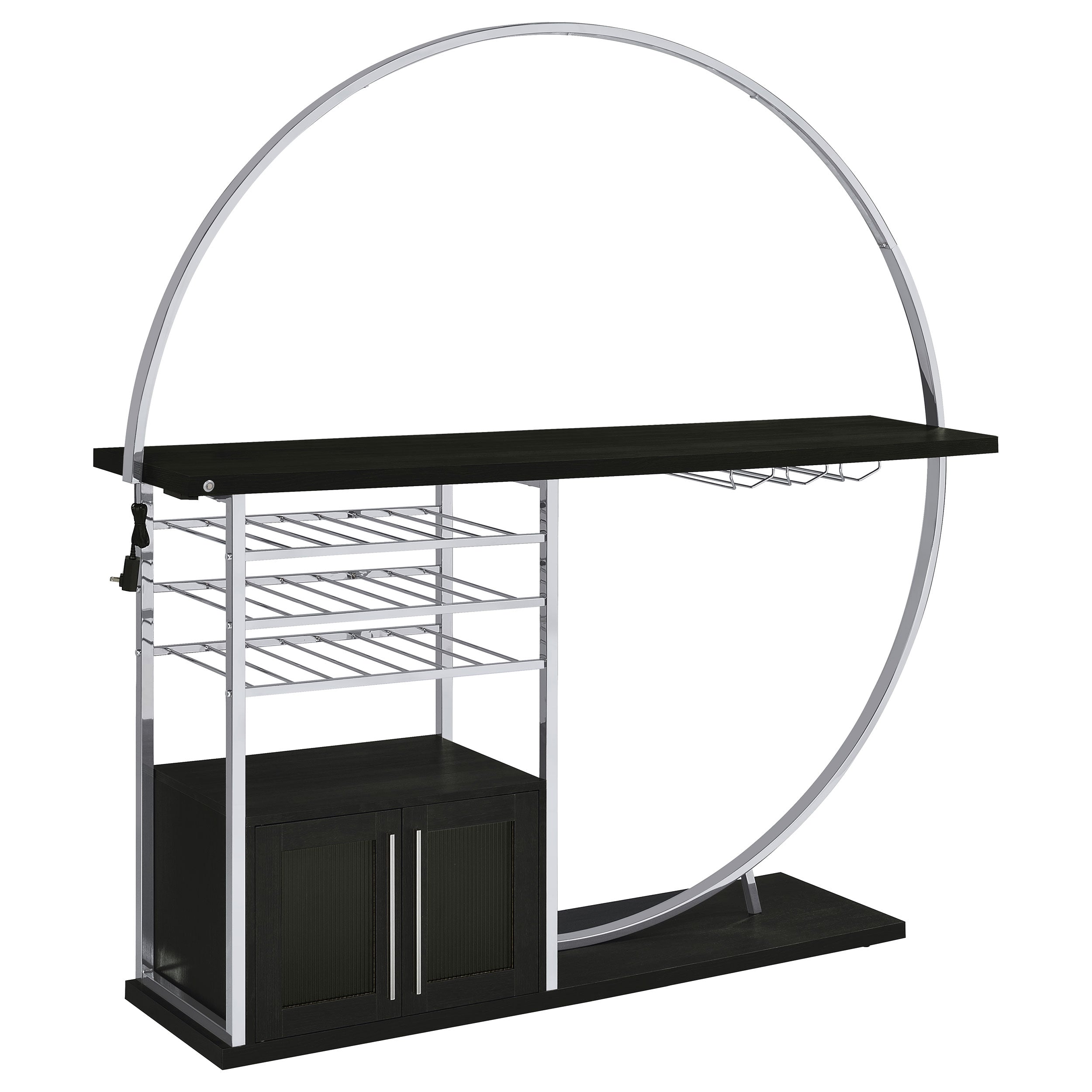 Risley Wine Cabinet with LED Lighting - Ideal Furniture (Fresno,CA)
