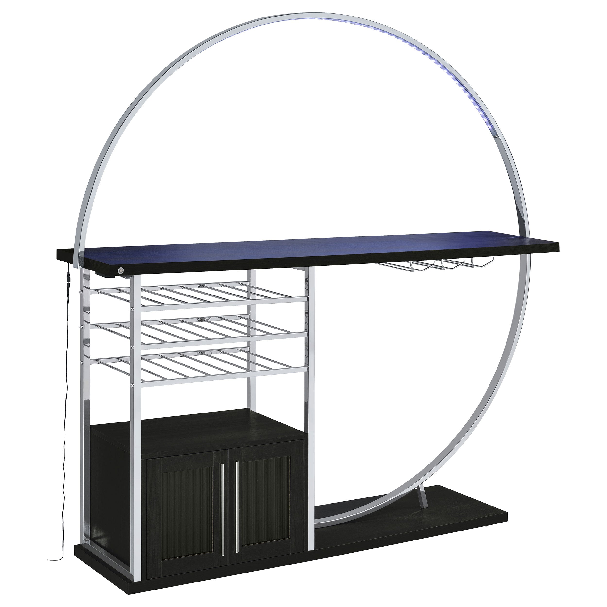 Risley Wine Cabinet with LED Lighting - Ideal Furniture (Fresno,CA)