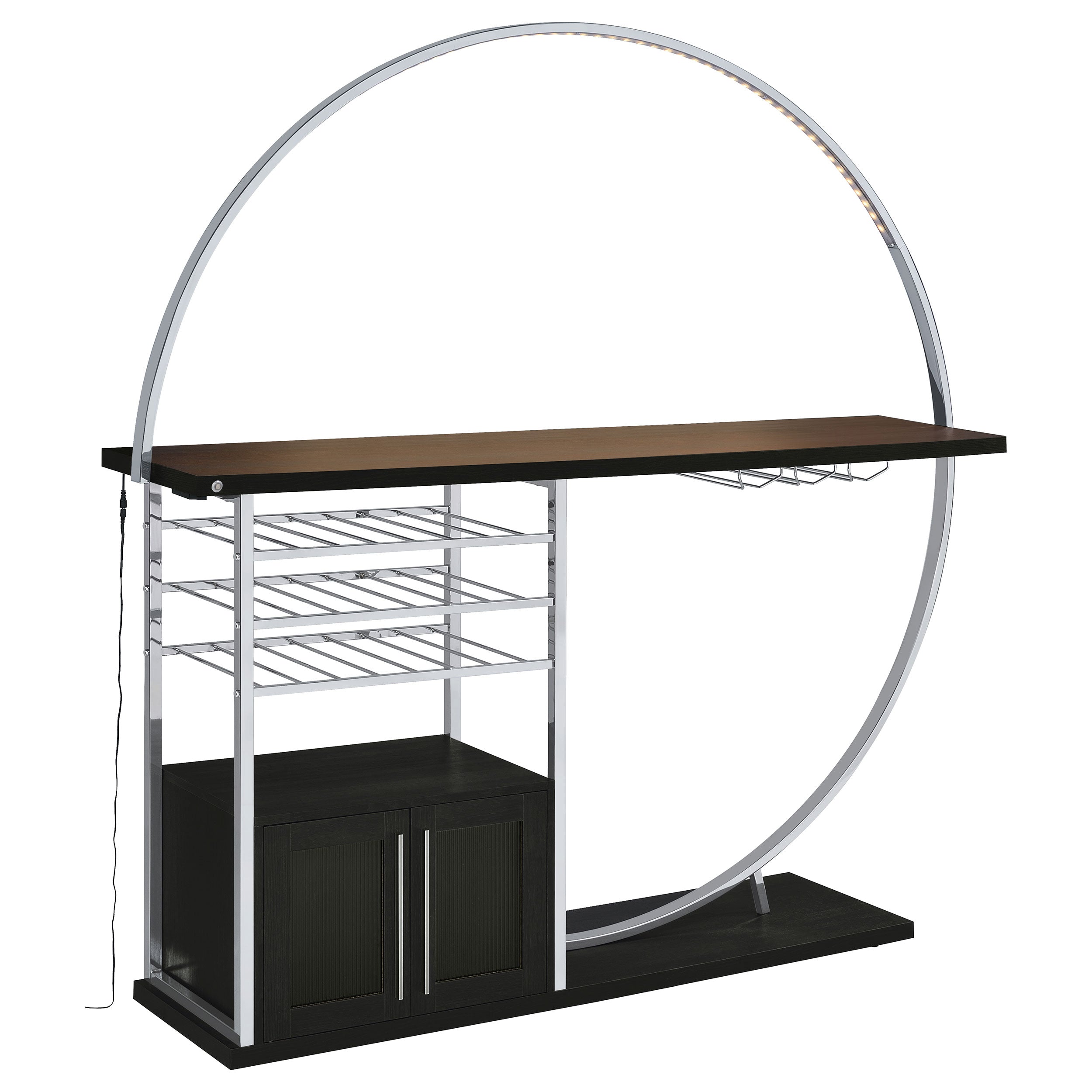 Risley Wine Cabinet with LED Lighting - Ideal Furniture (Fresno,CA)